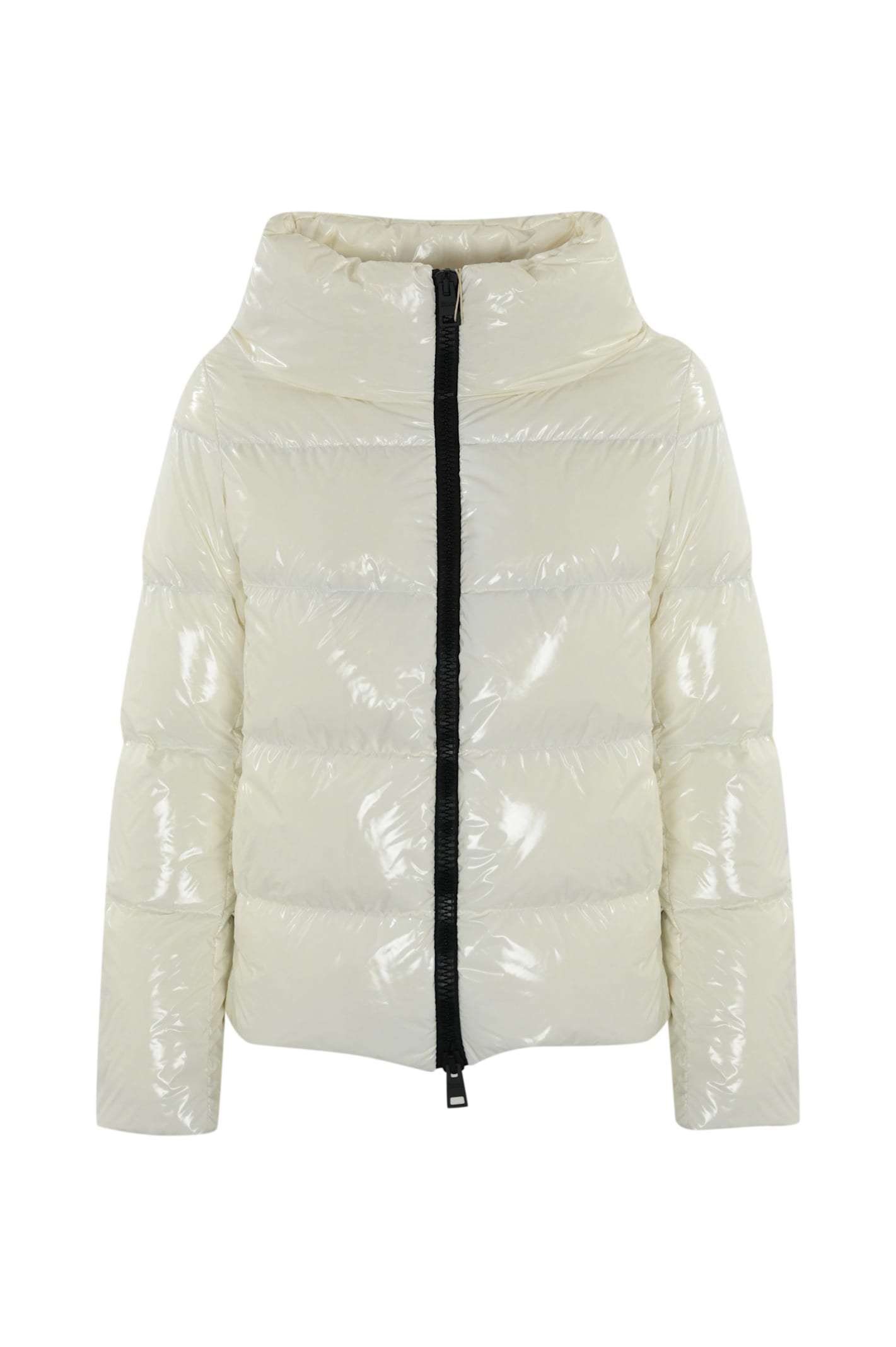 Shop Herno Glossy White Down Jacket In Bianco