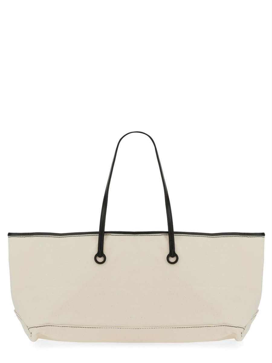 Shop Jw Anderson Anchor Stretch Tote Bag In Beige