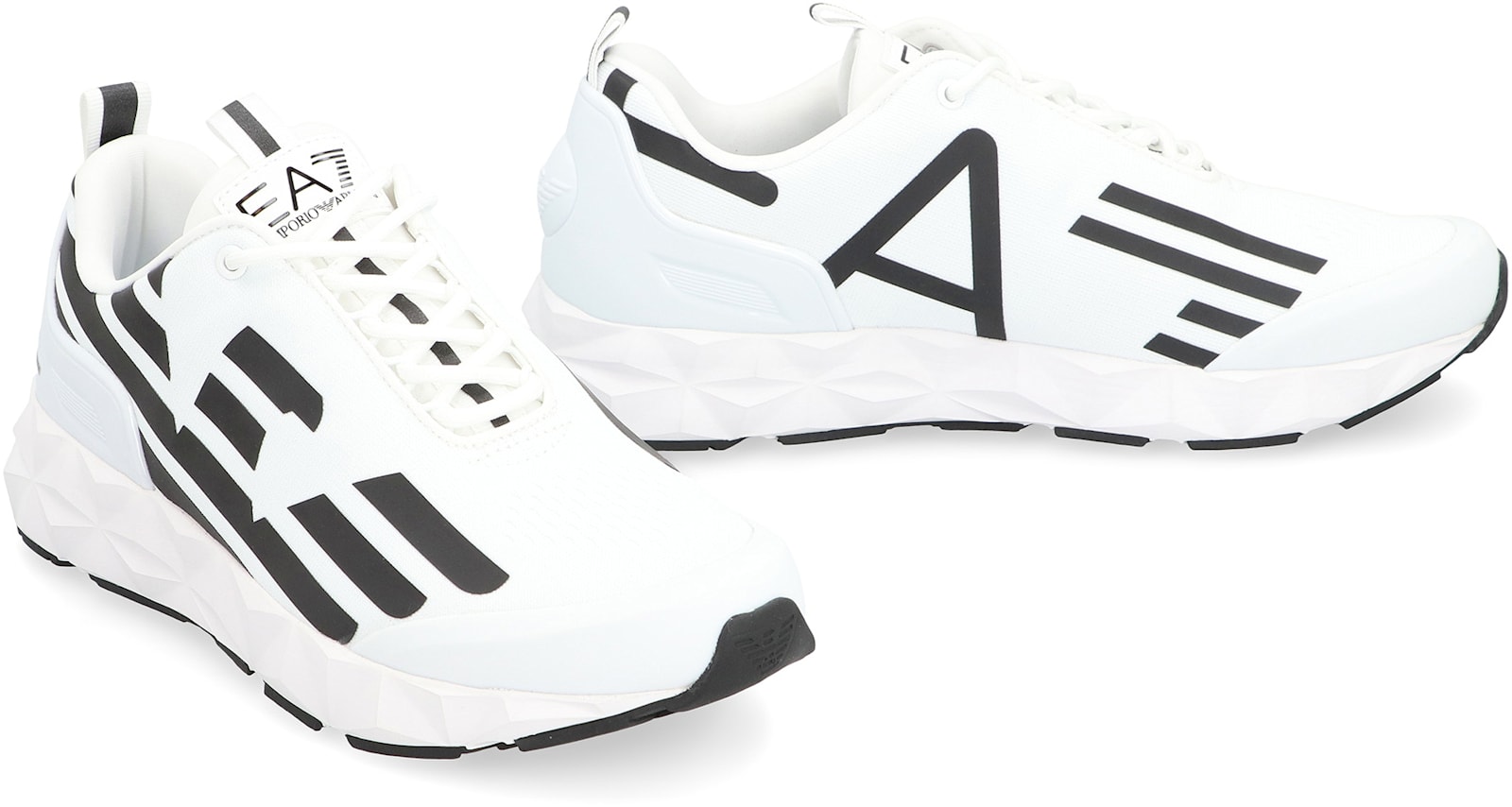 Ea7 Emporio Armani Kombat Fabric Low-top Sneakers In White