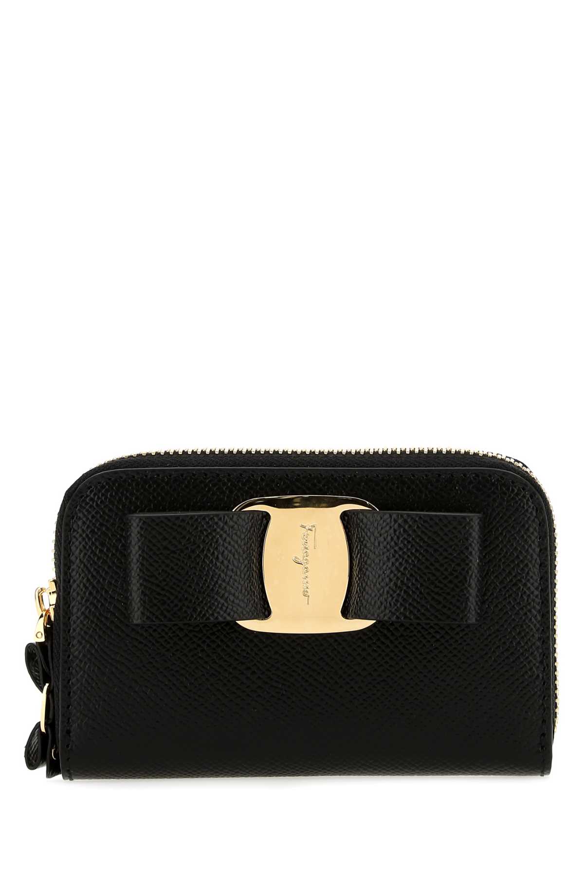 Shop Ferragamo Black Leather Wallet In Nero