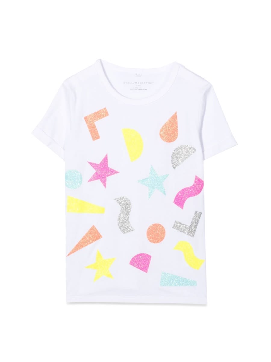 Shop Stella Mccartney Geometric Shapes M/c T-shirt In Multicolour