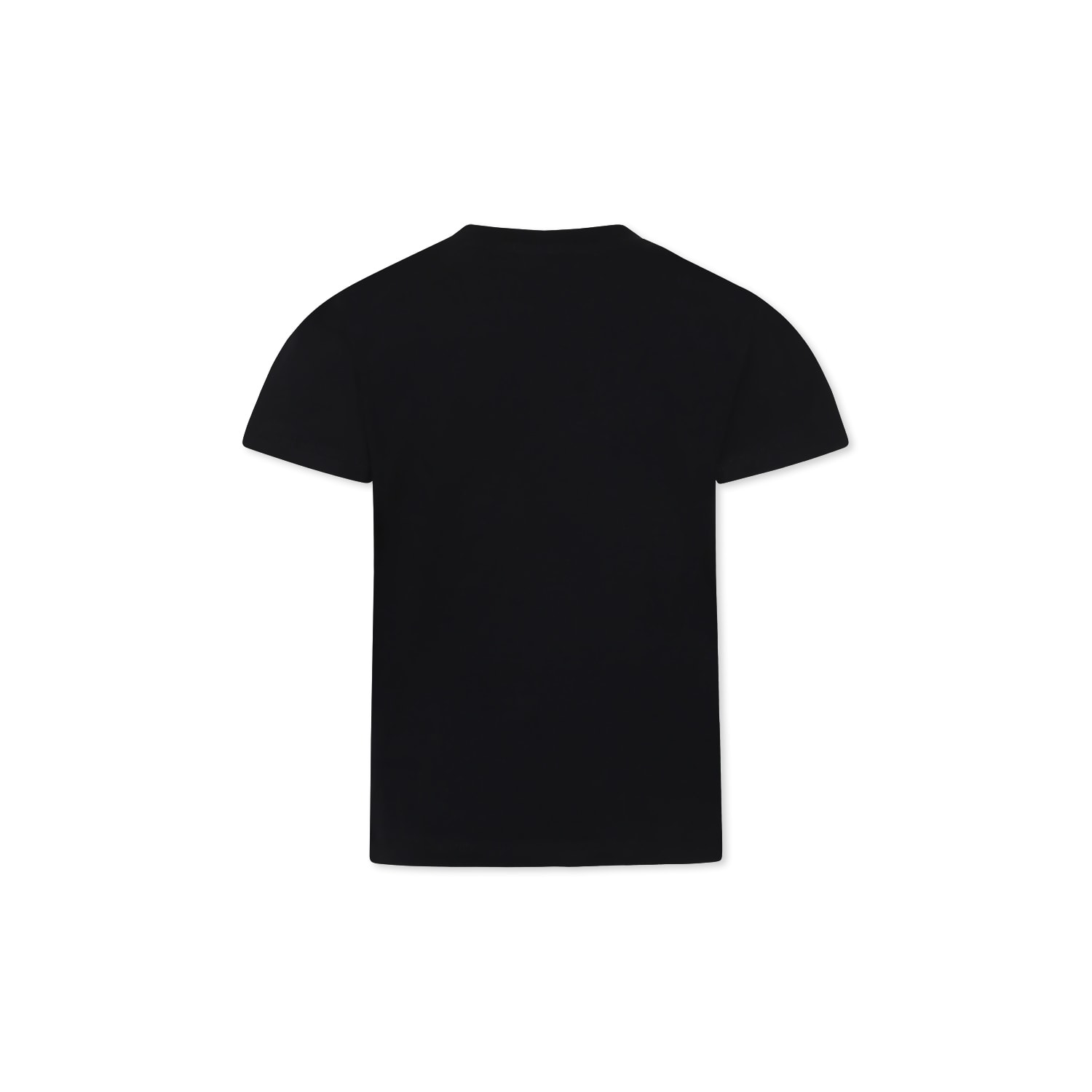 Balmain Black T-shirt For Kids With Logo In Black