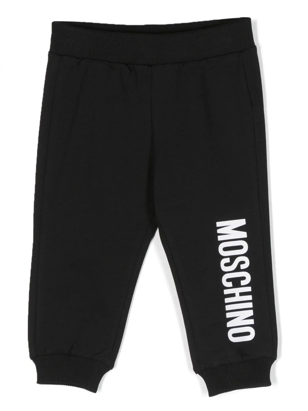 Shop Moschino Pants With Print In Nero