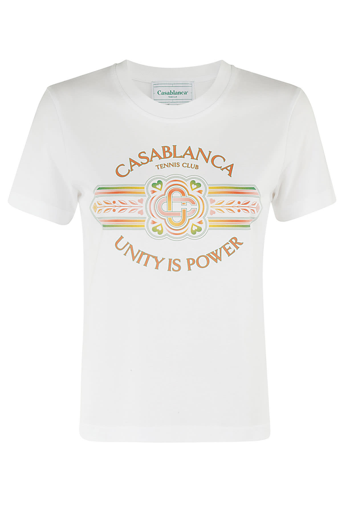 Shop Casablanca Unity Is Power Printed Fitted In White Unity Is Power