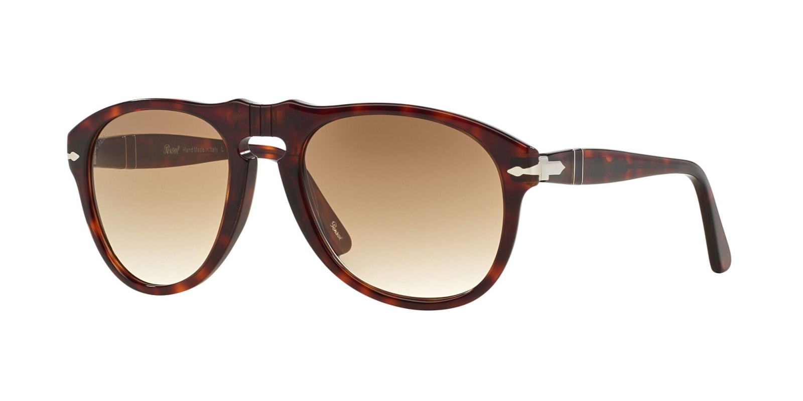 Persol Mens Brown Po0649 Pilot-frame Acetate Sunglasses In 24/51