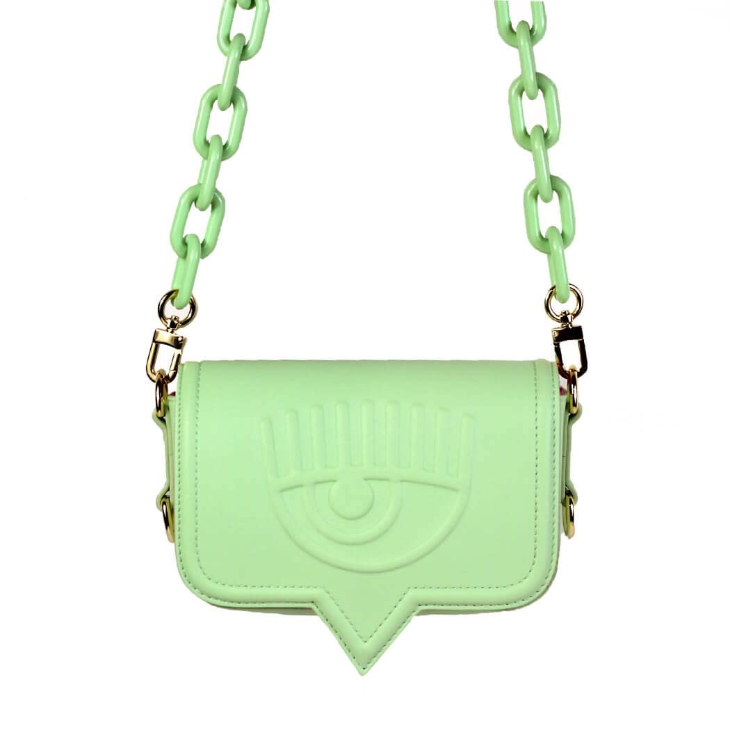 Chiara Ferragni Eyelike Green Small Crossbody Bag