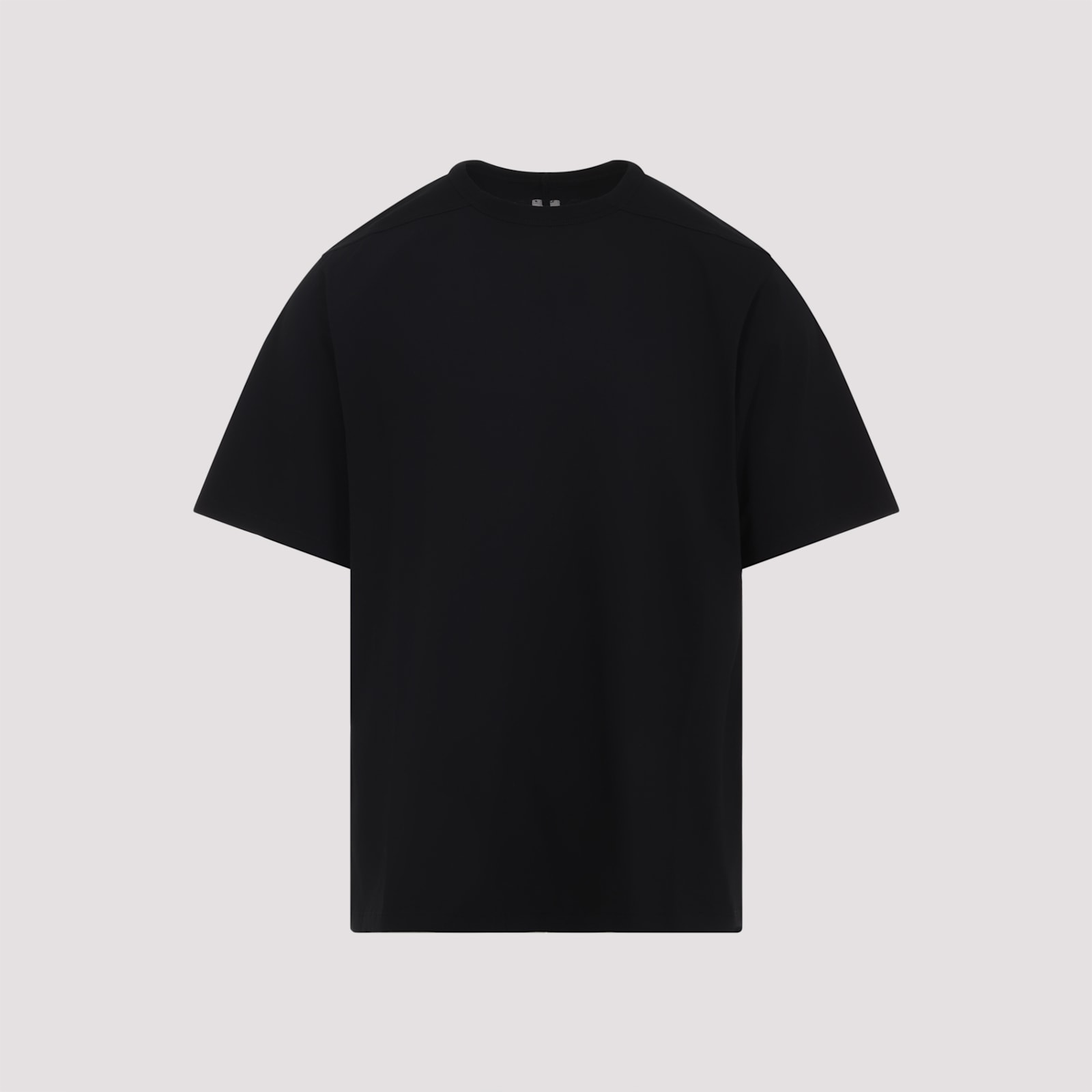 Rick Owens Short-sleeve Round-neck T-shirt In Black