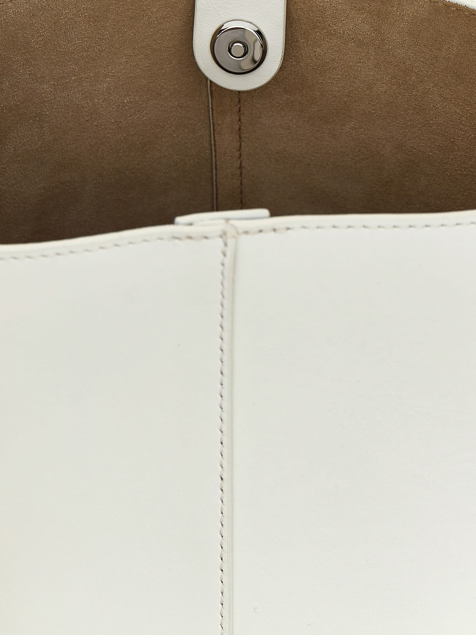 Jw Anderson The Jwa Corner Small Bucket Handbag In Off White