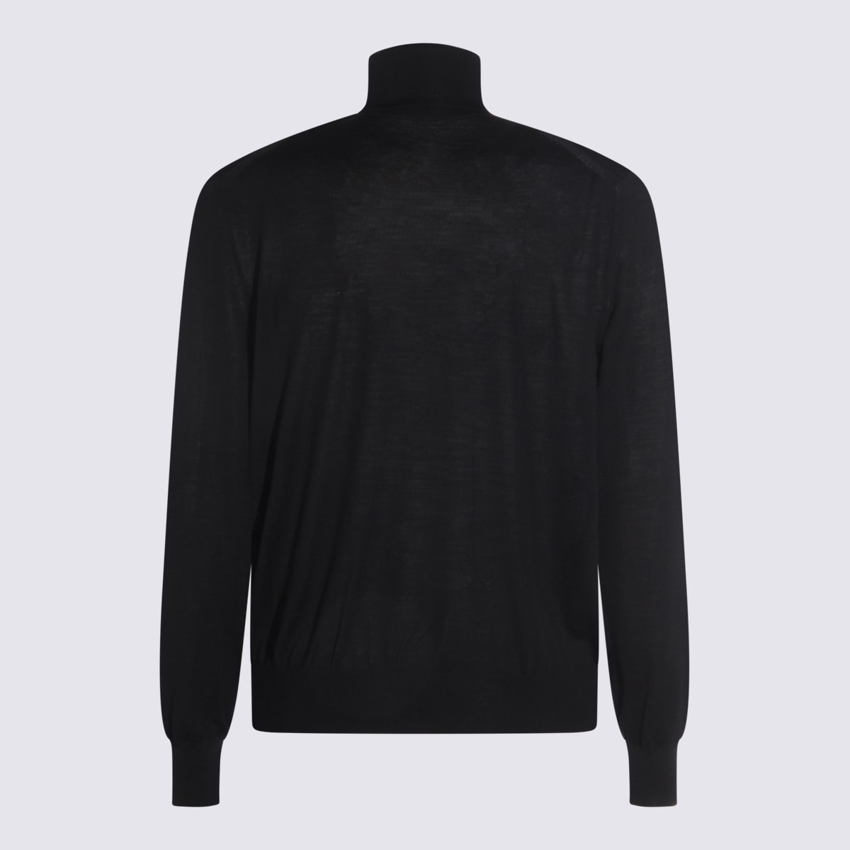 Saint Laurent Black Wool Knitwear In Black