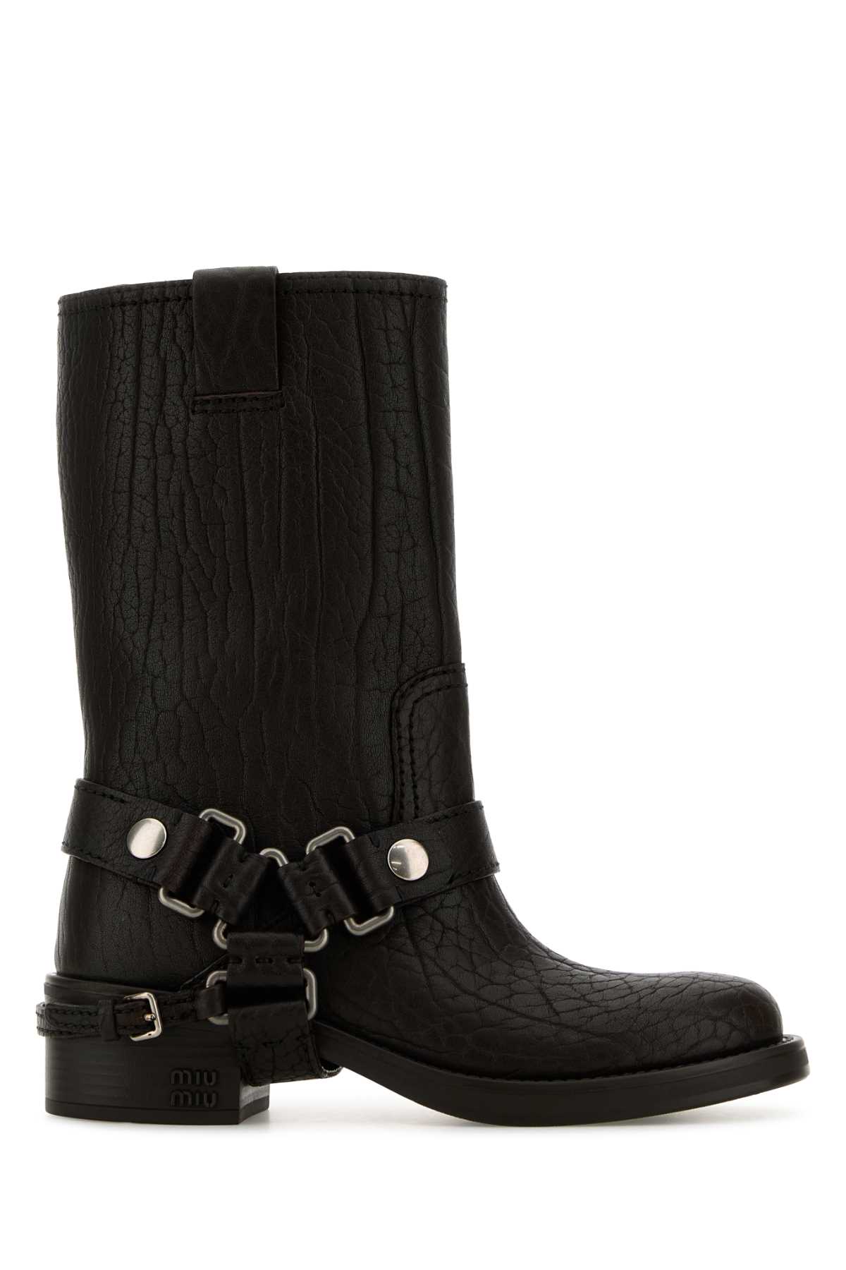 Dark Brown Leather Ankle Boots