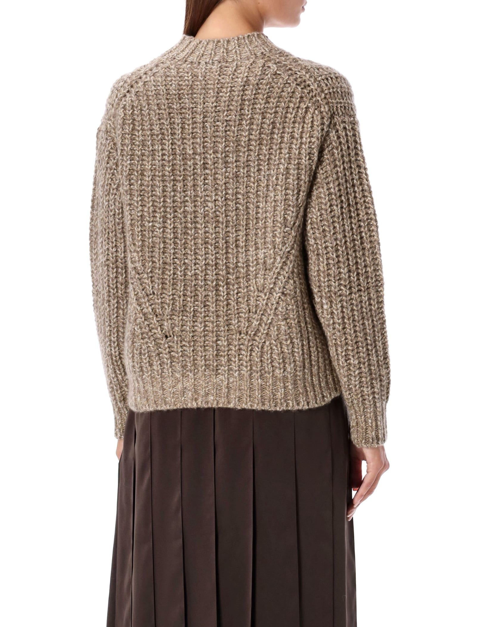 Shop Ralph Lauren Texture Knit Sweater In Beige