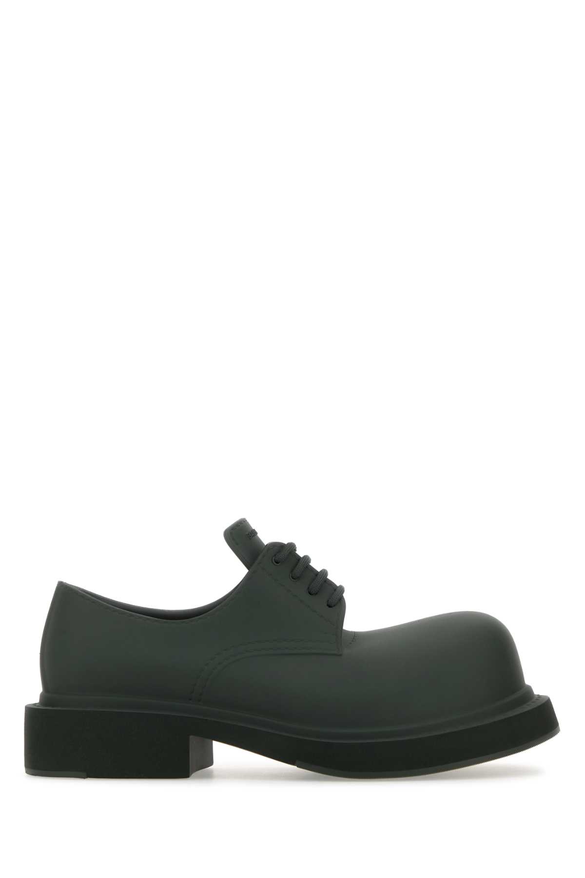 Shop Balenciaga Bottle Green Eva Steroid Lace-up Shoes In Darkkhaki