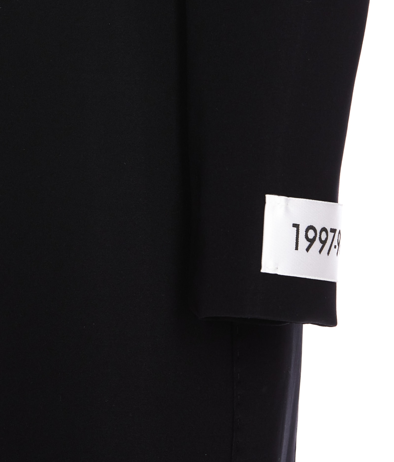 Dolce & Gabbana Jersey Coat Dress With The Re-edition Label In Black