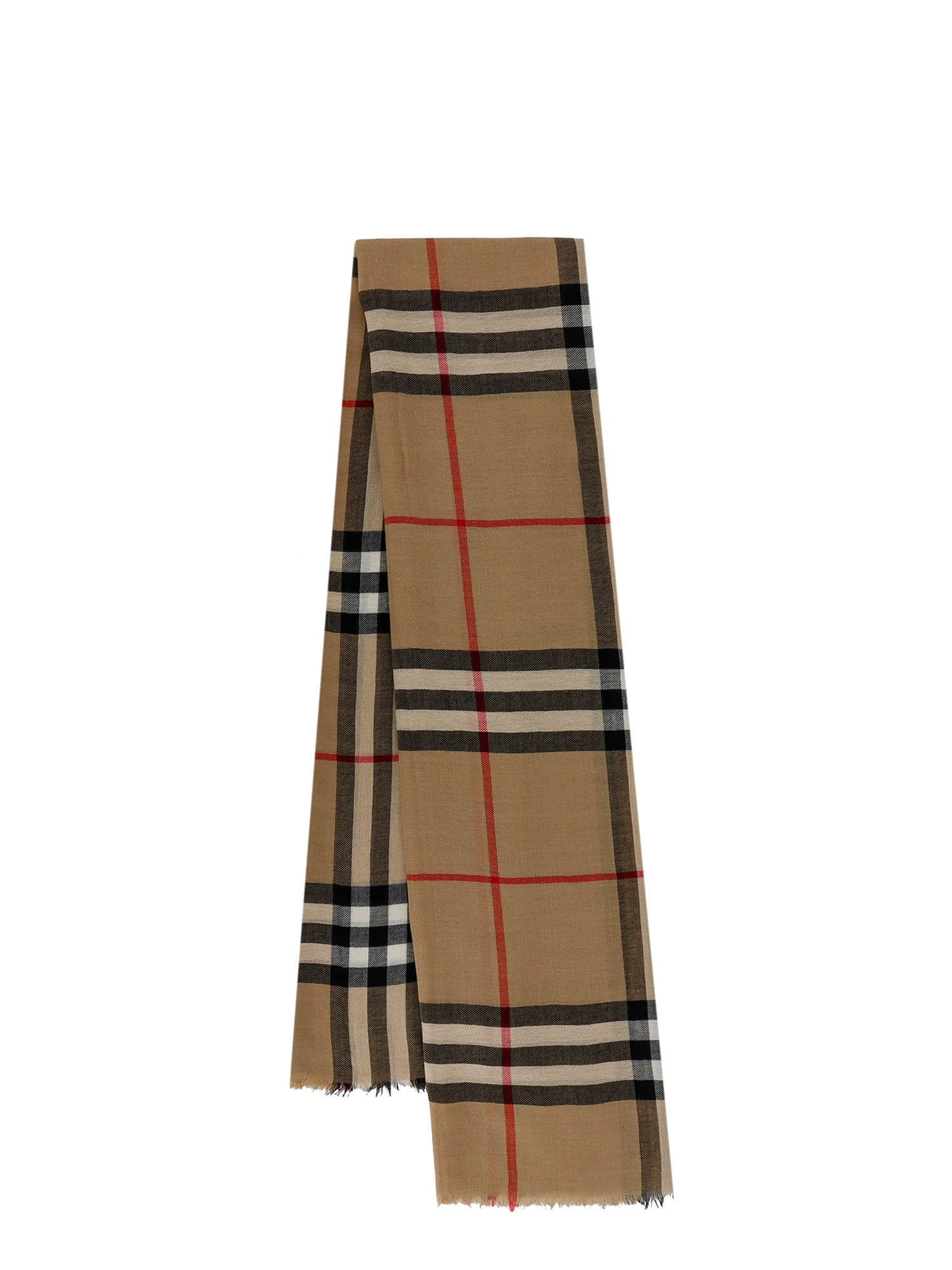 Shop Burberry Scarf In Brown/black