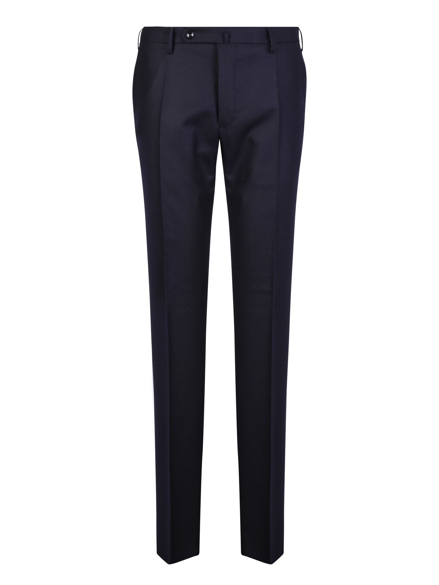 Shop Incotex Off-centre Fastening Detail Trousers In Blue