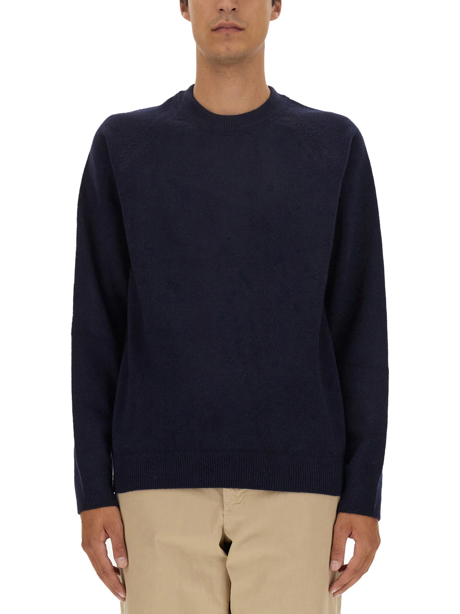 Shop Ps By Paul Smith Wool Jersey. Sweater In Dark Navy