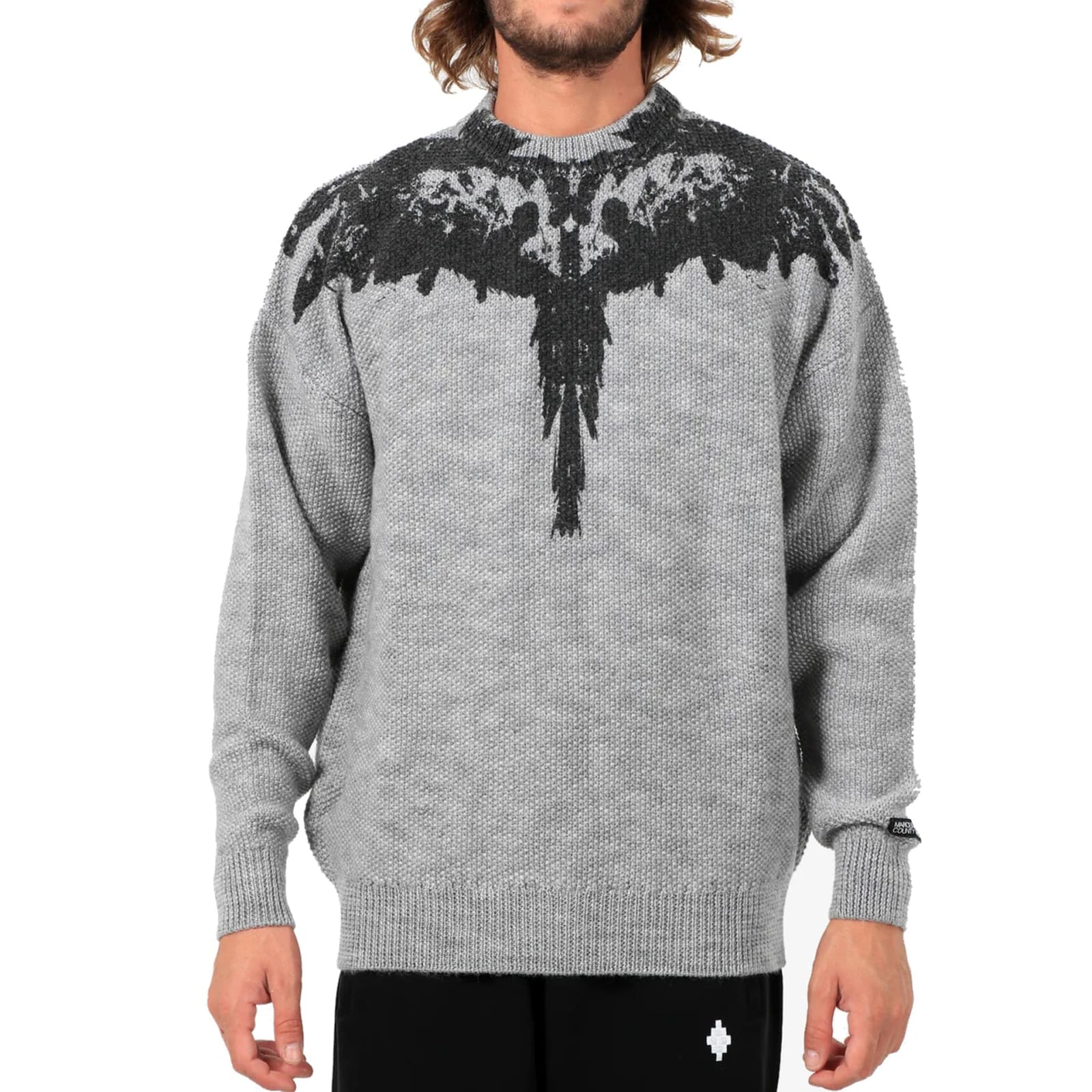 Shop Marcelo Burlon County Of Milan Wings Sweater In Gray