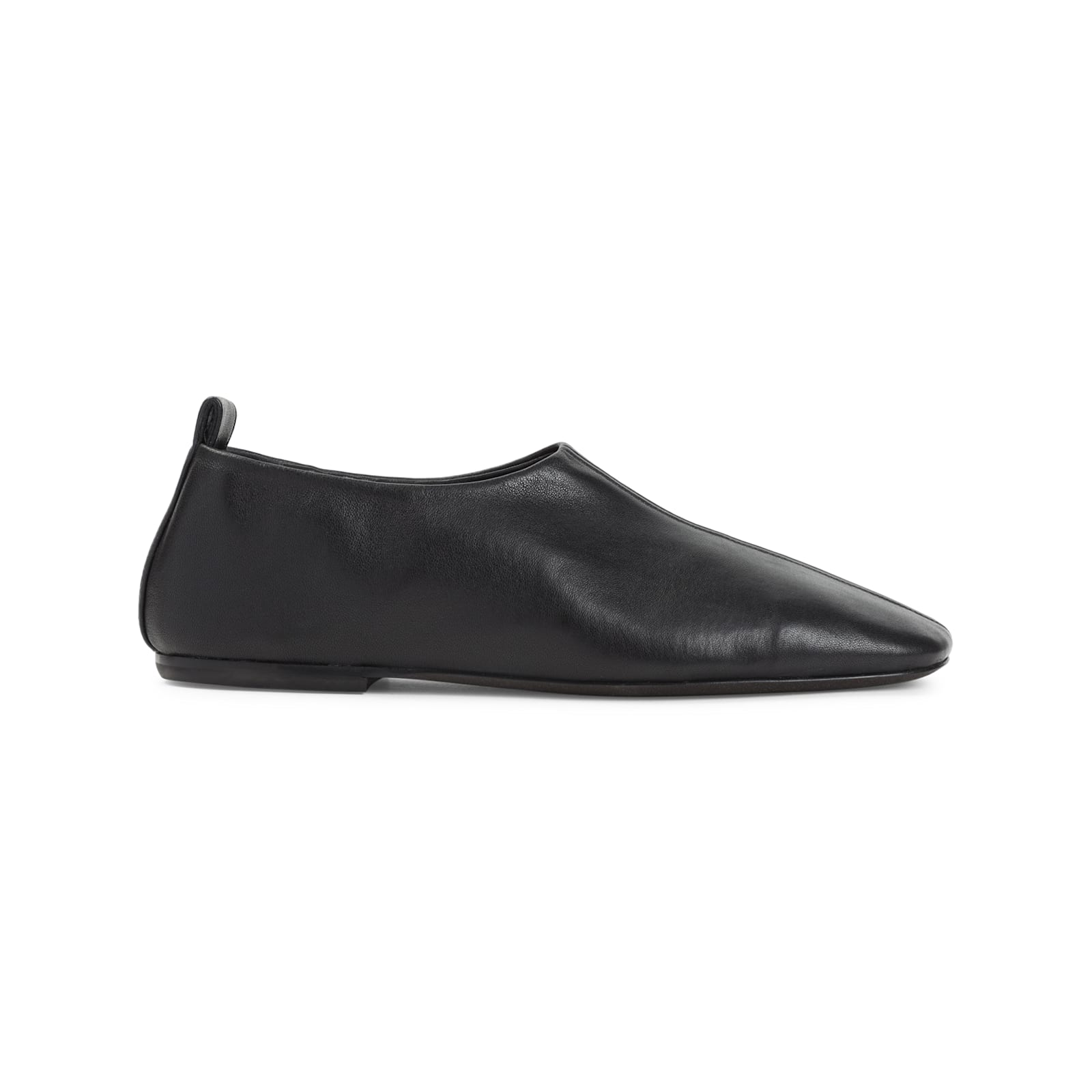 Dries Van Noten Soft Black Leather Loafers With Squared Toe In Black