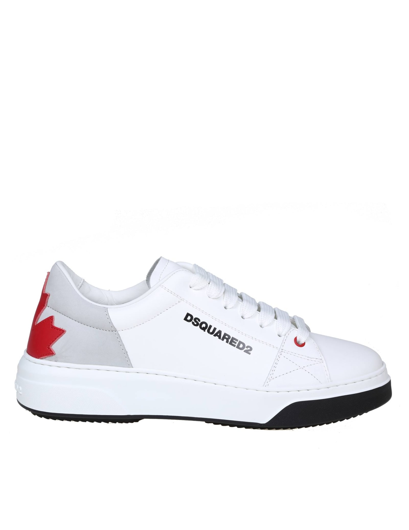 Dsquared2 Bumper Sneakers In White Leather