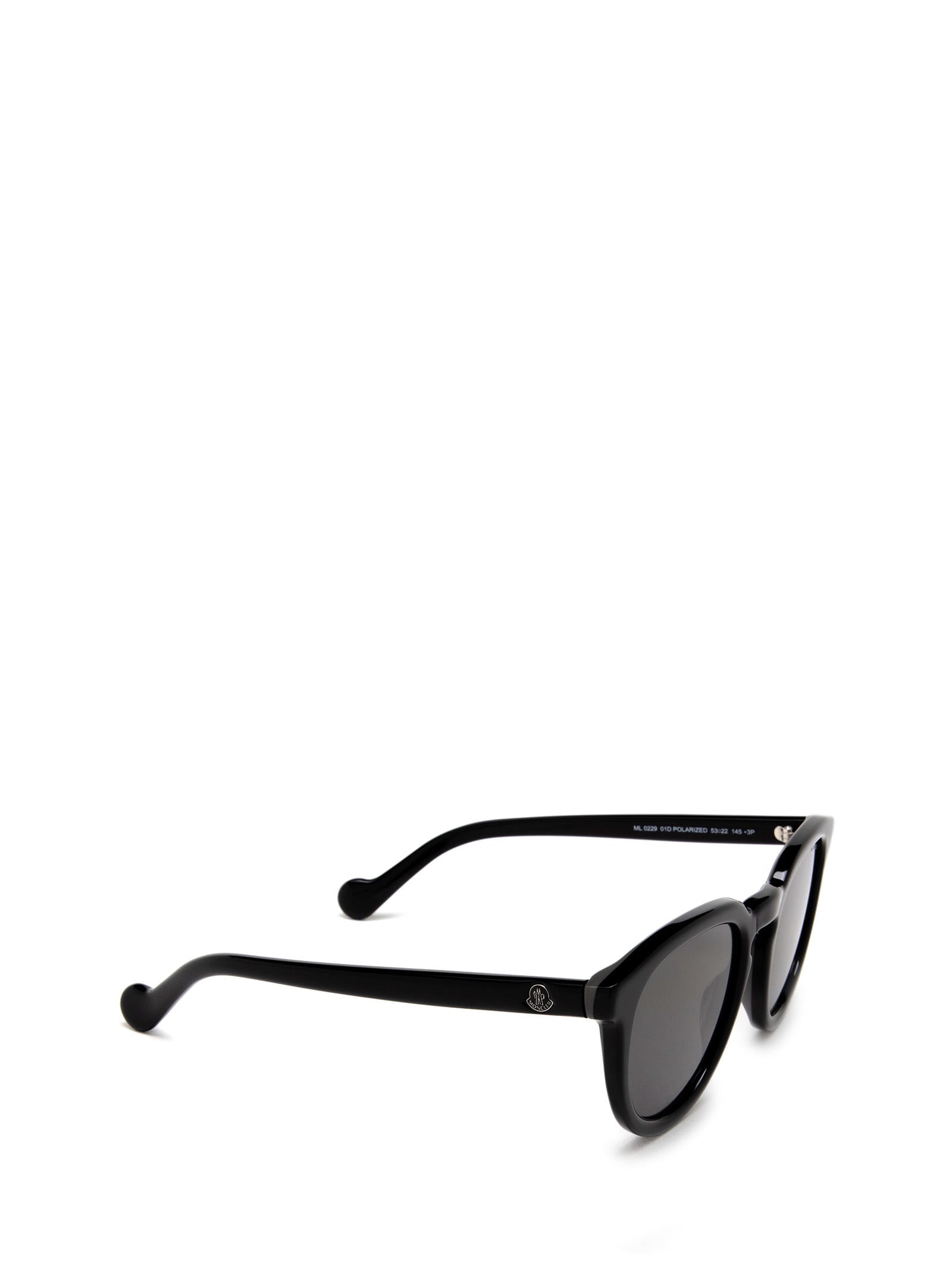 Shop Moncler Ml0229 Shiny Black Sunglasses