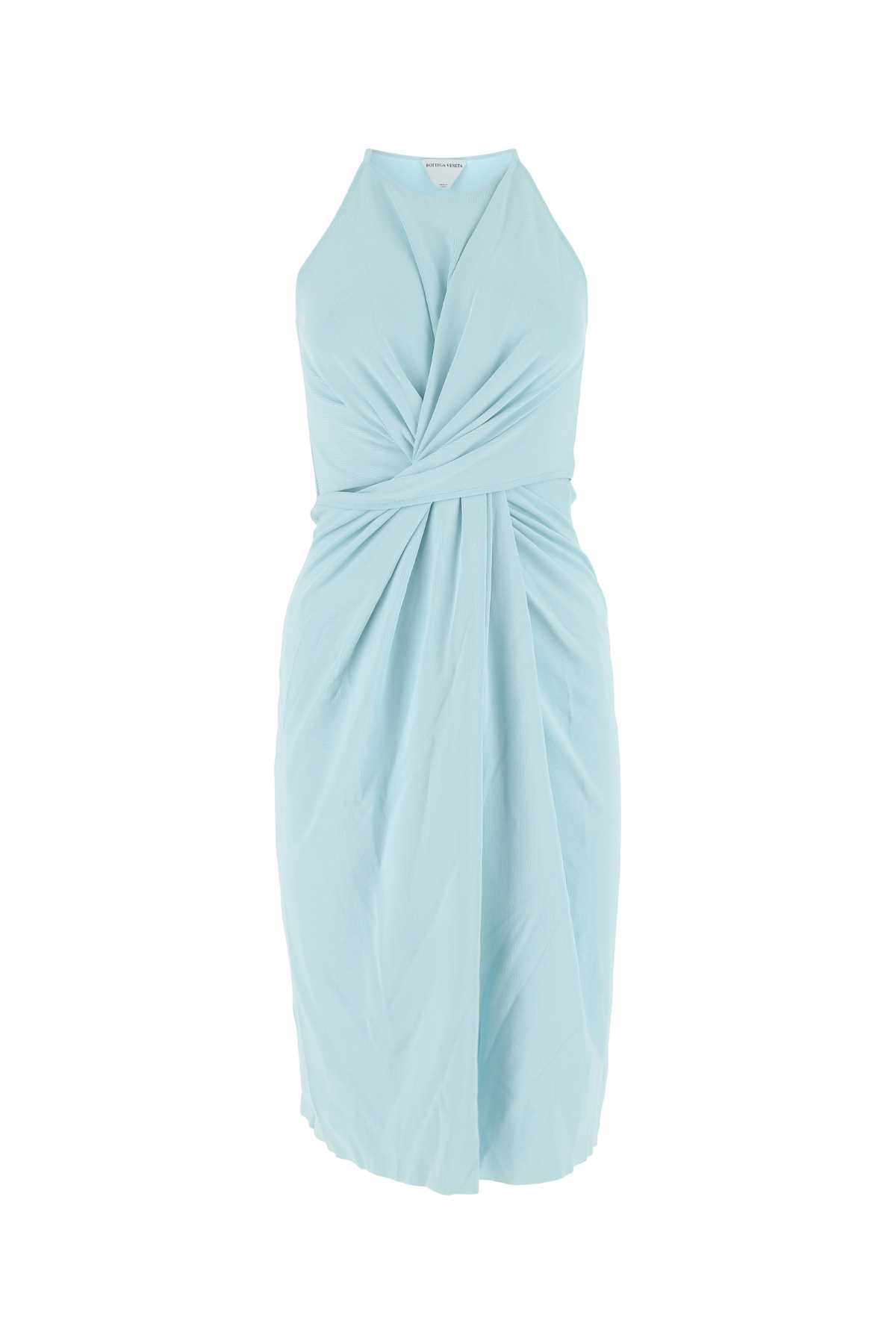 Pastel Light Blue Stretch Viscose Blend Dress