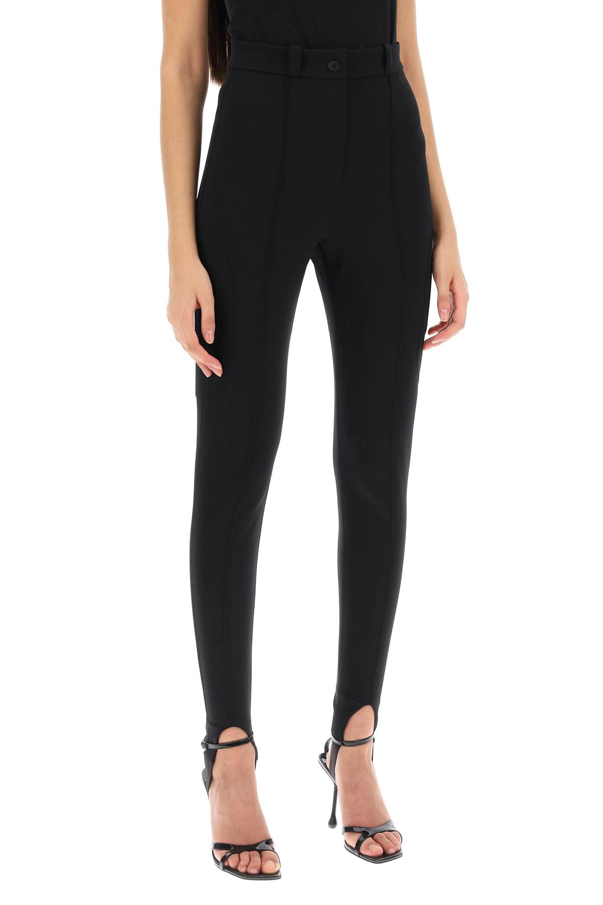 Shop Casablanca Stirrup Pants In Black