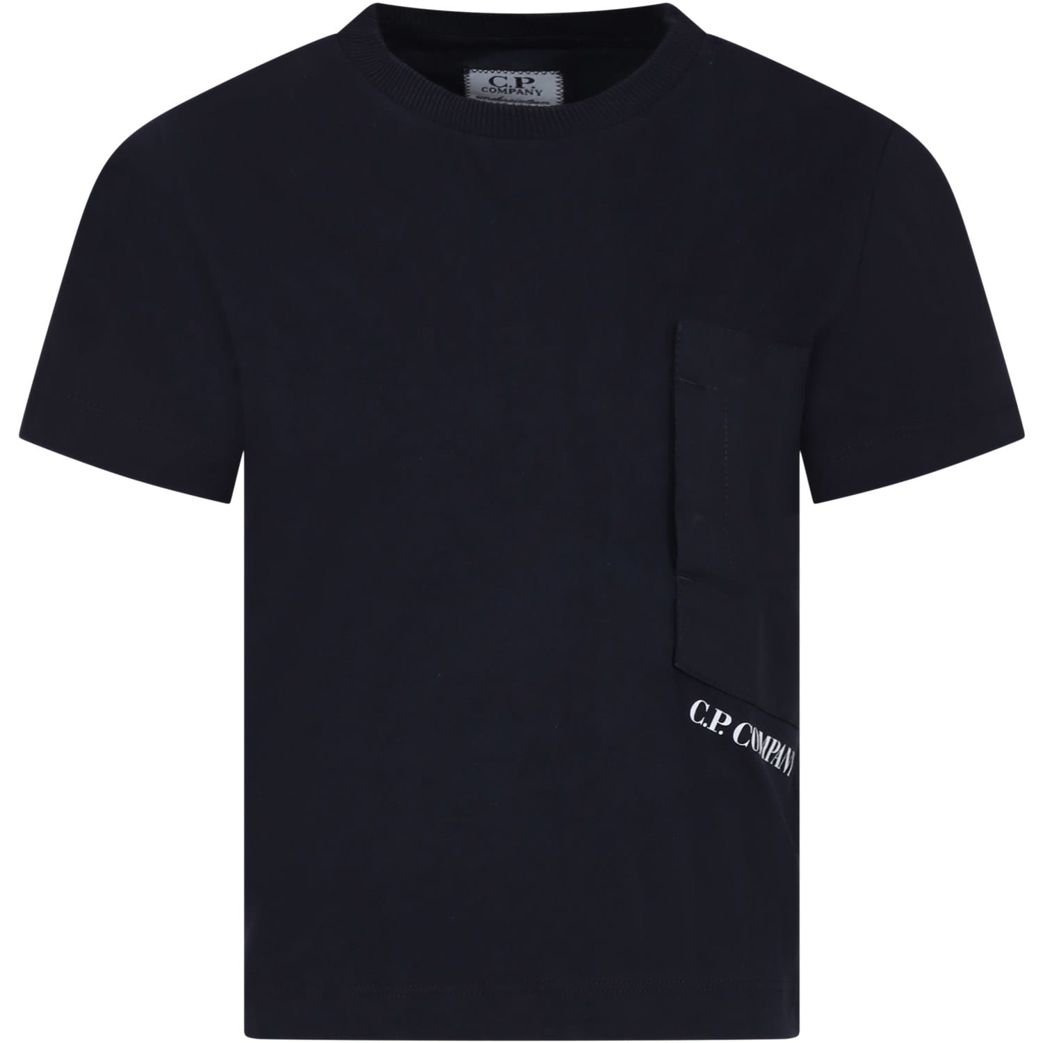 C.p. Company Undersixteen Kids' Blue T-shirt For Boy With Logo