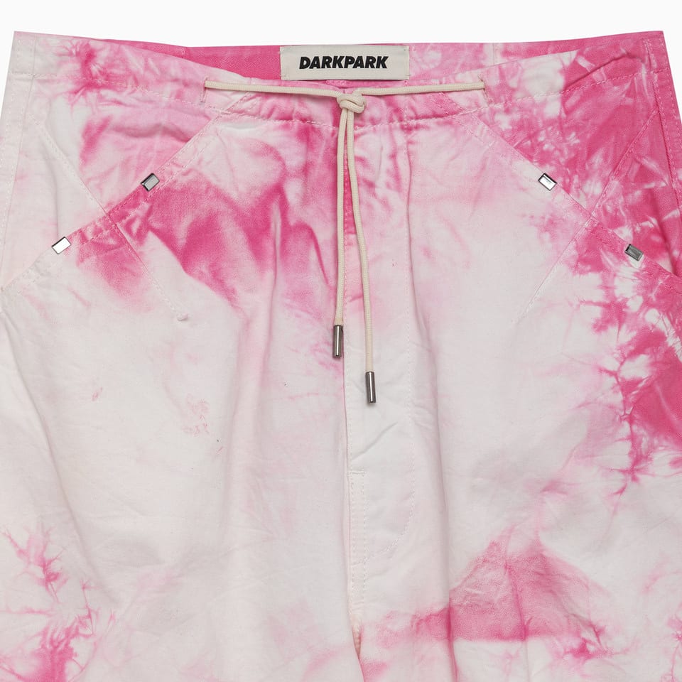Shop Darkpark Daisy Military Pants In Pink White