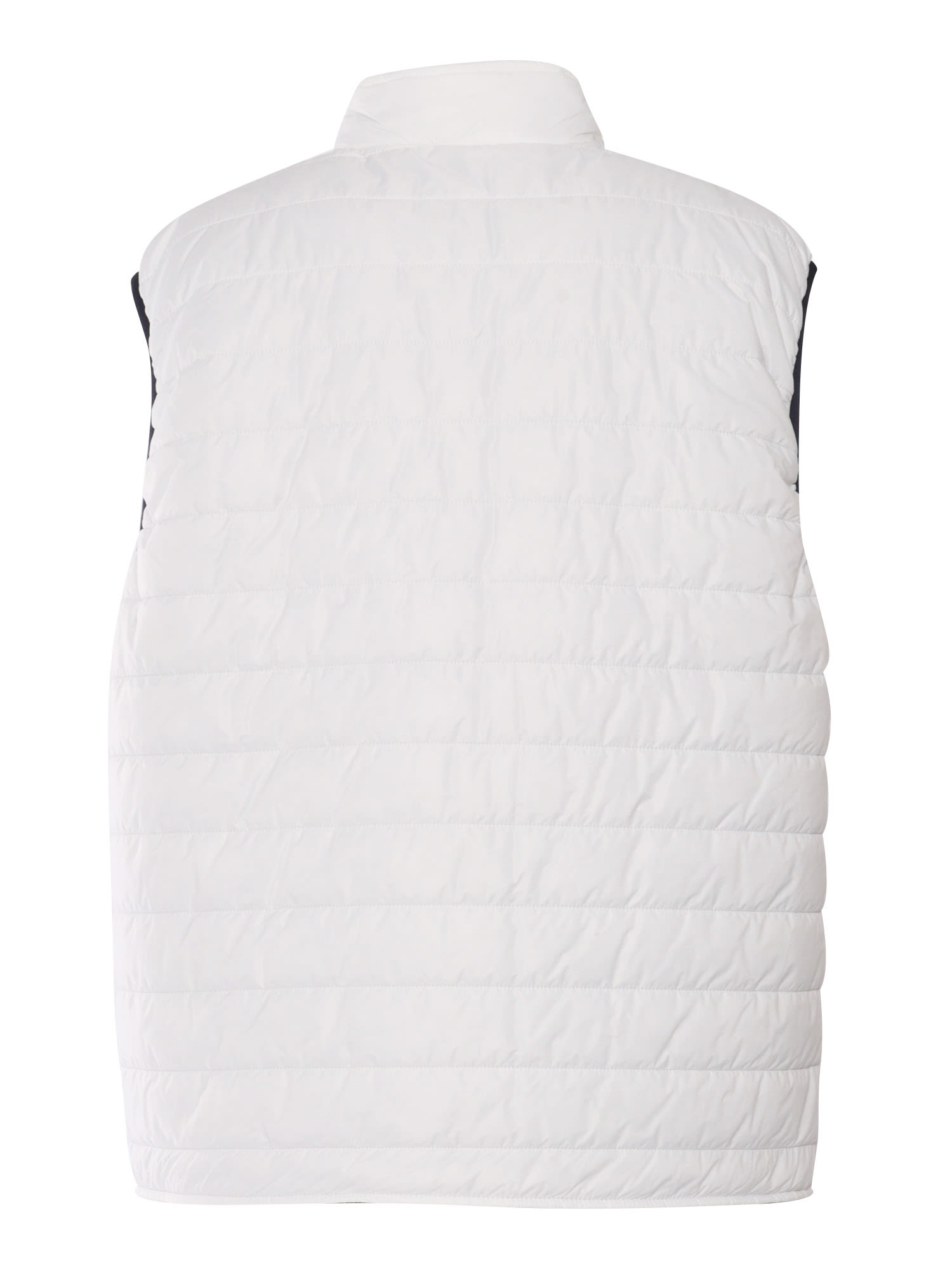 Fay Quilted Padded Vest With High Collar In White