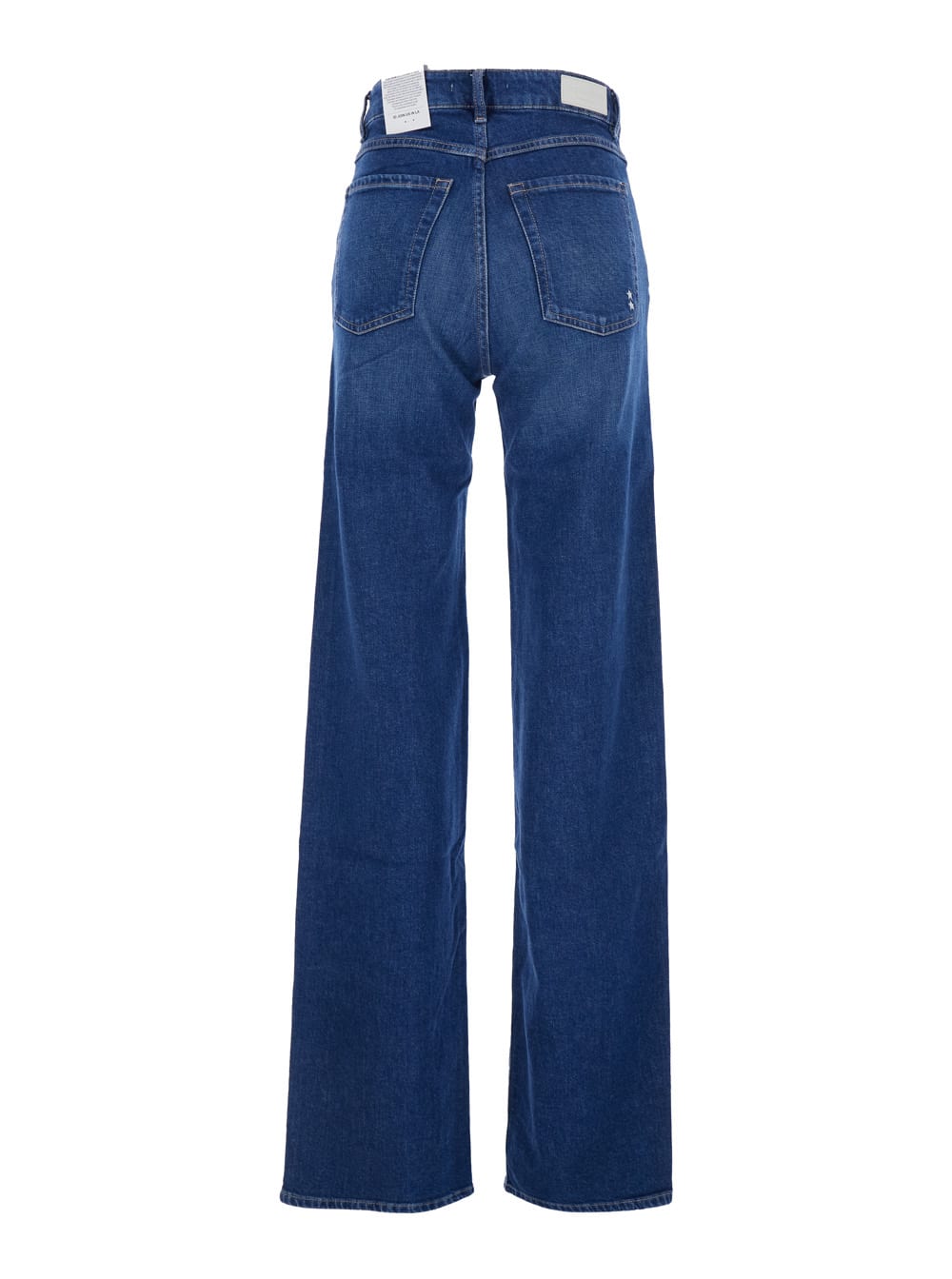Icon Denim Poppy Blue Jeans With Logo Patch On The Rear And Belt Loops In Denim Woman In Blue