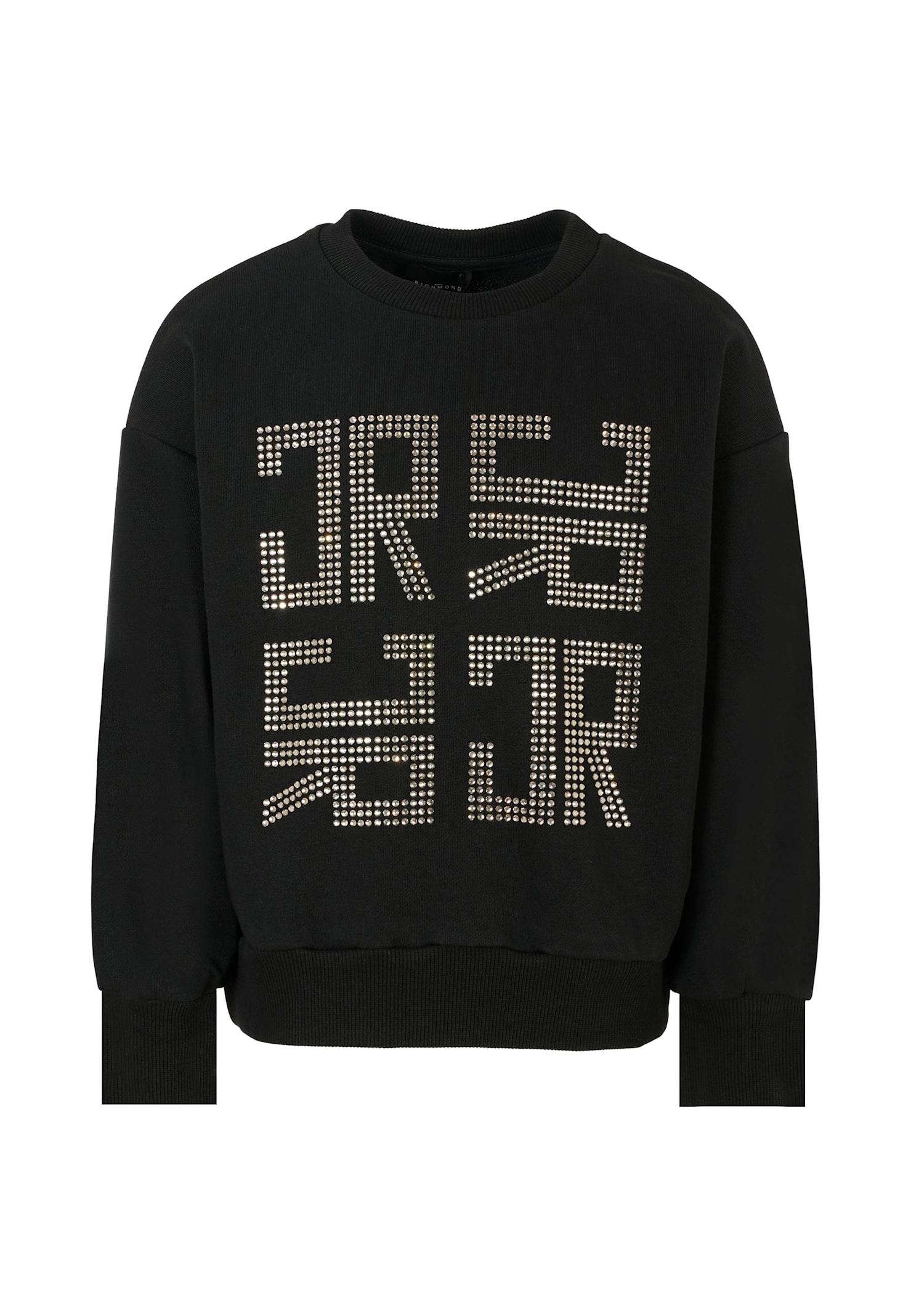 Richmond Black Sweatshirt For Girl With Logo In Black