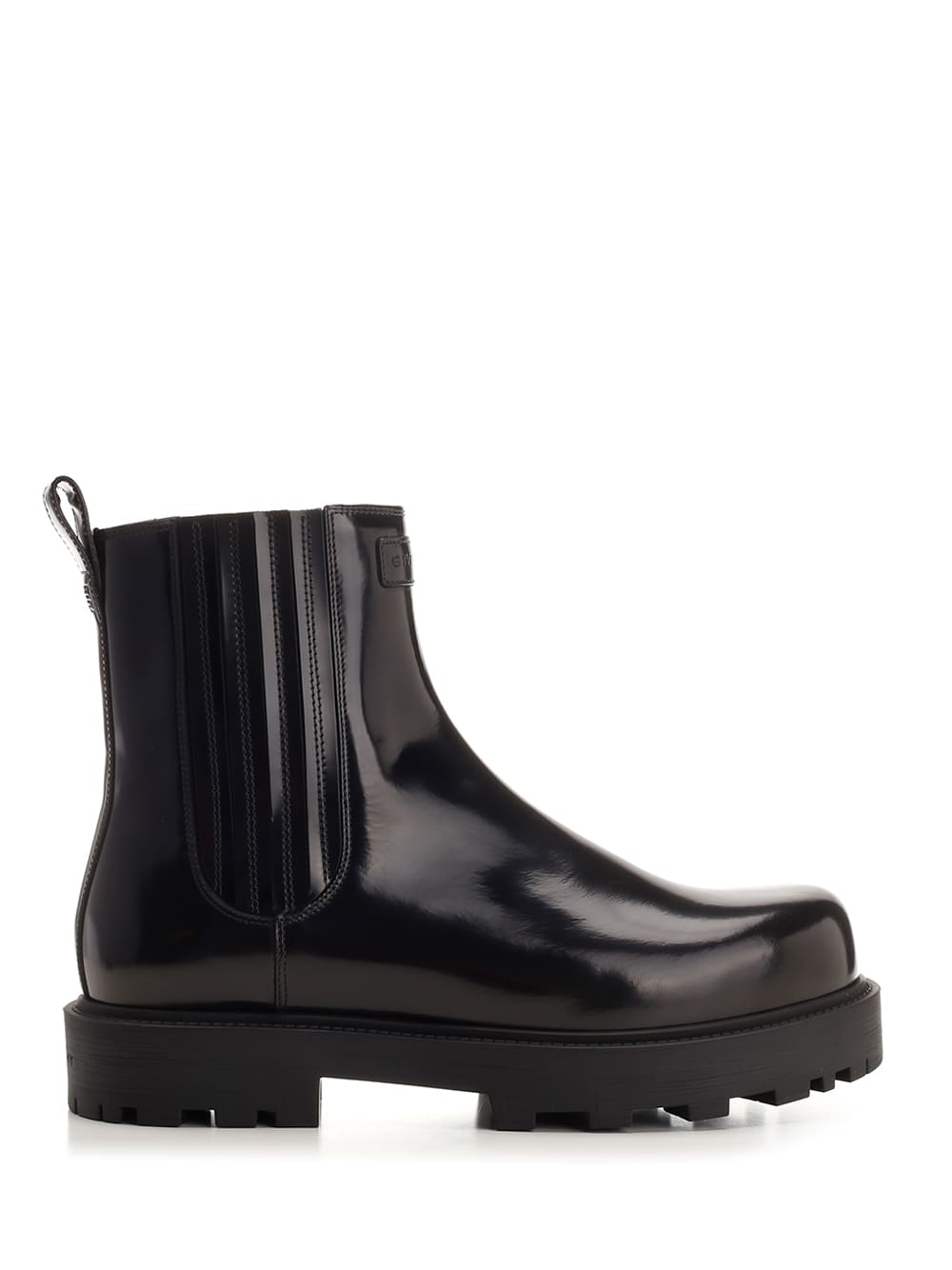 Shop Givenchy Brushed Leather Chelsea Boots In Black