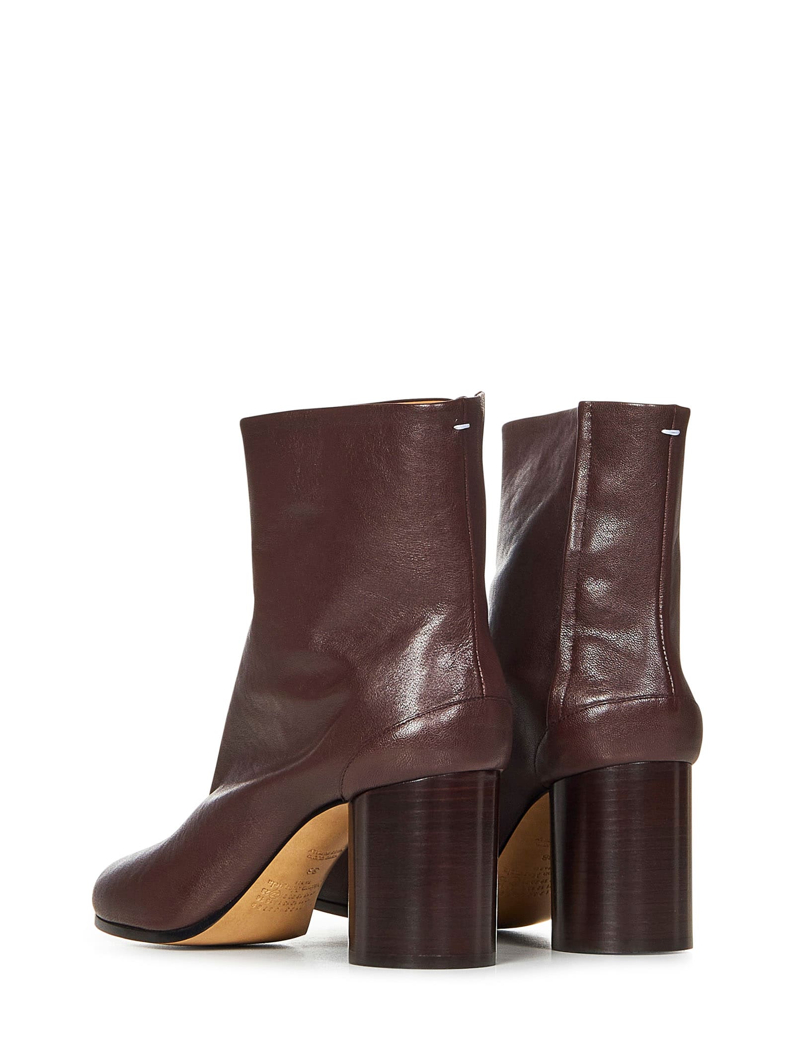 Shop Maison Margiela Tabi Boots In Brown