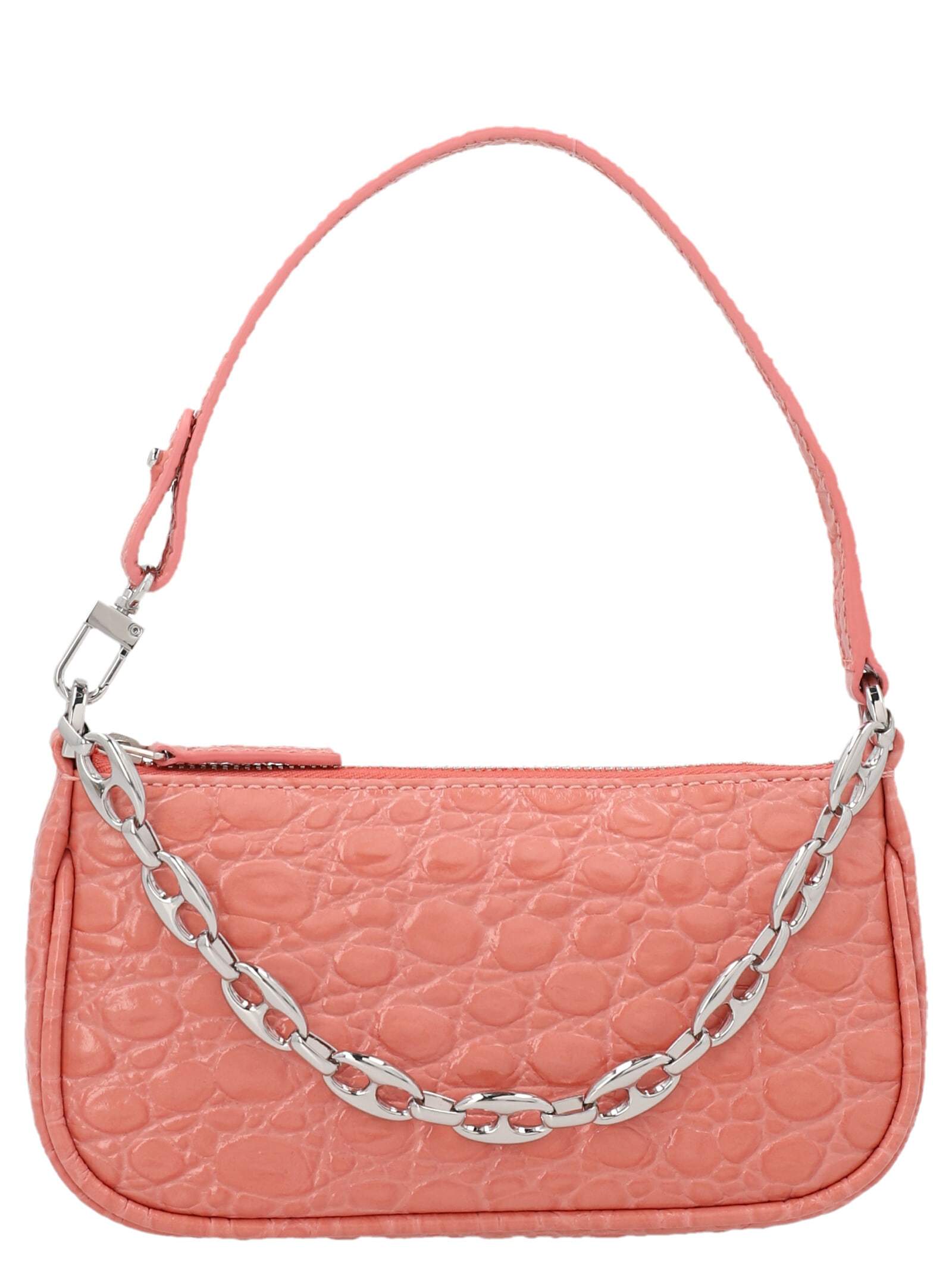 By Far Mini Nylon Handbag In Pink