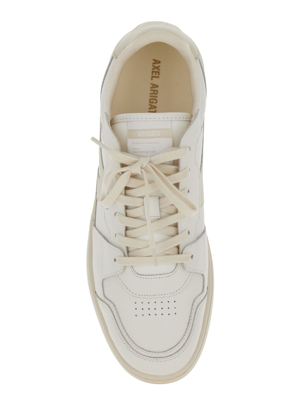 Axel Arigato 'dice-a' White Low Top Sneakers With Logo Patch On The Tongue And Logo Lettering On The Rear In White