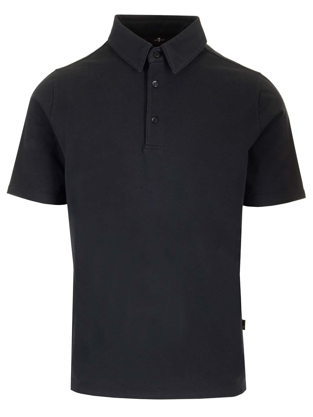 Shop 7 For All Mankind Polo Shirt In Blue