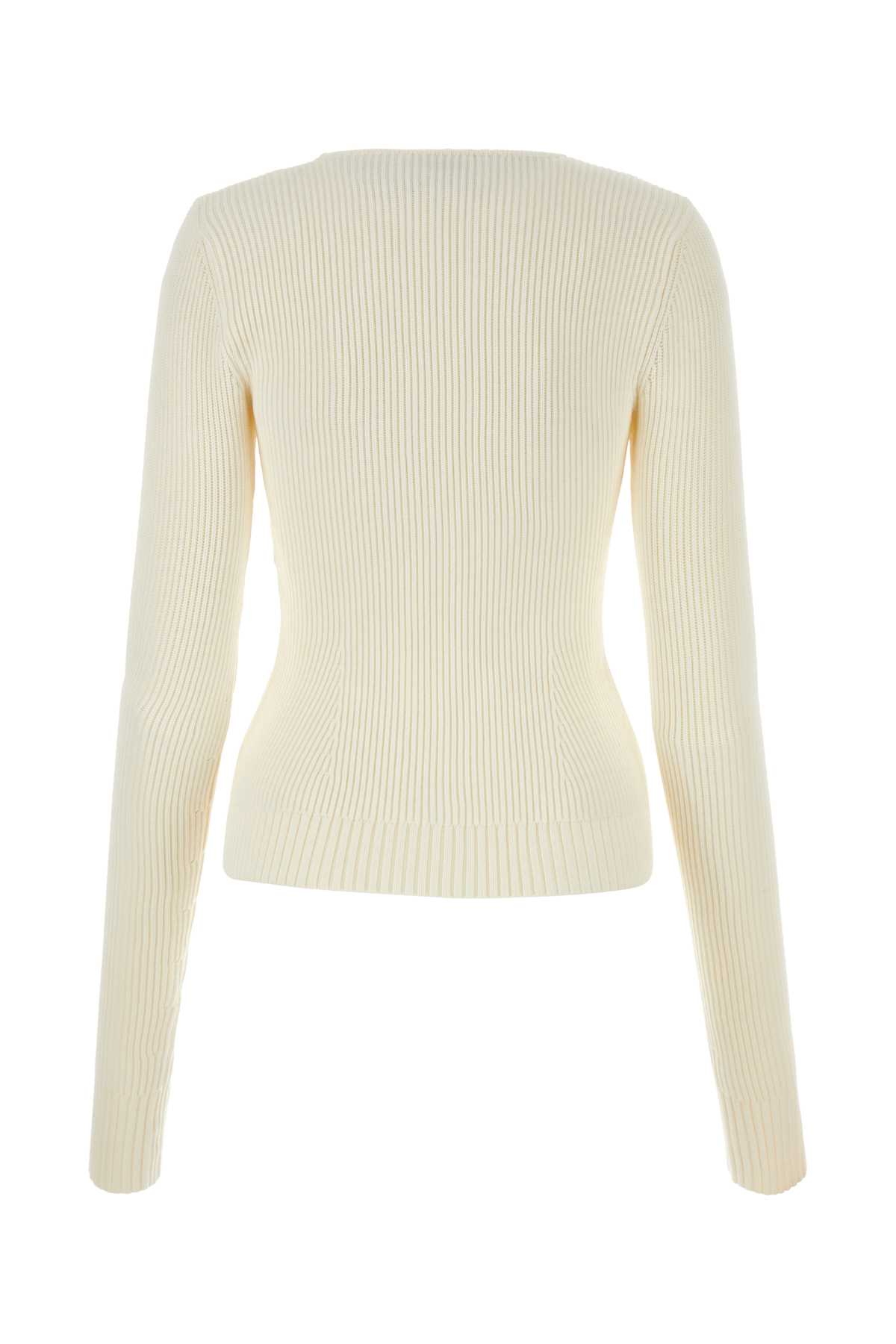 Shop Magda Butrym Cream Viscose Blend Sweater