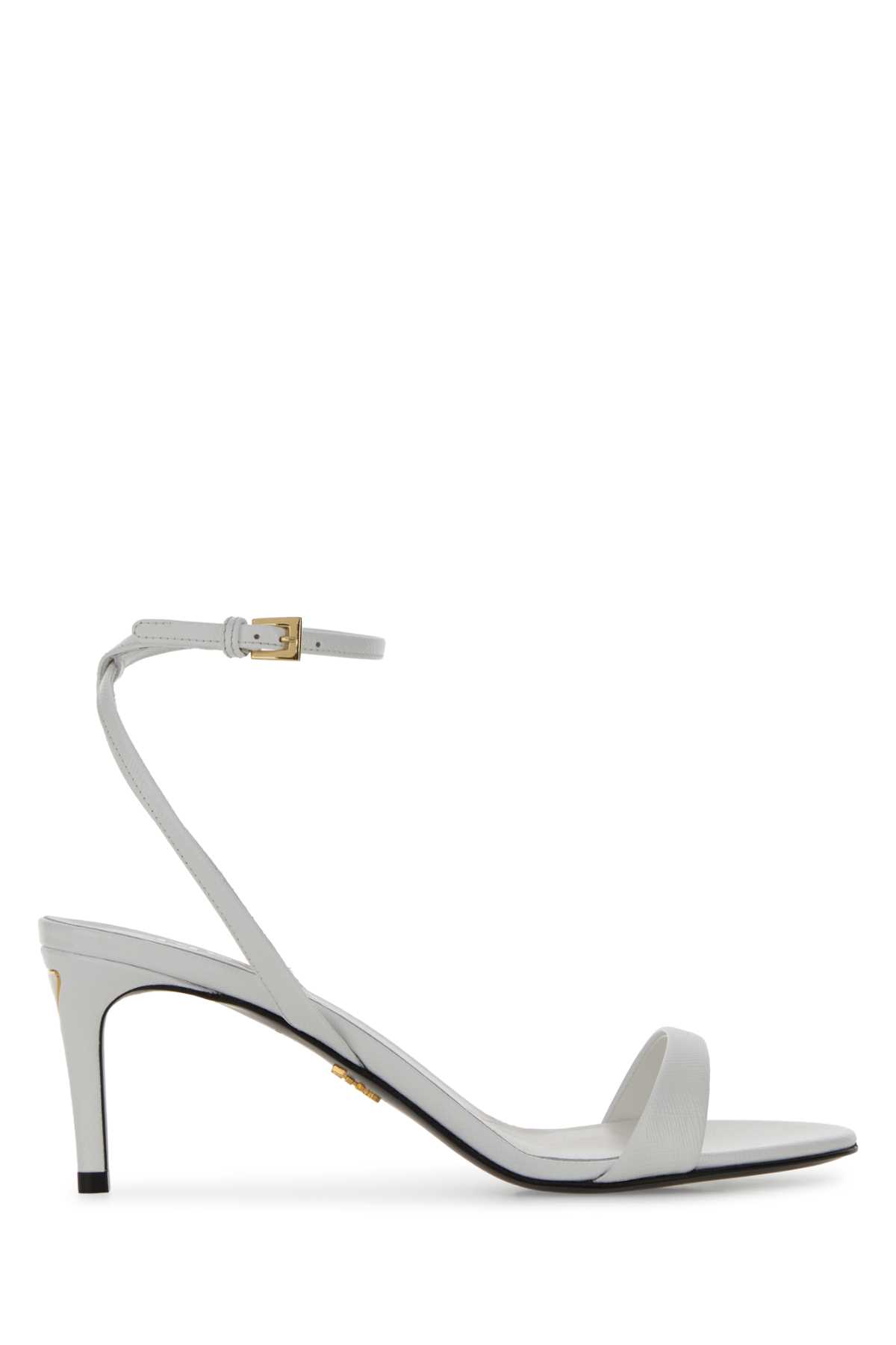 Prada White Leather Sandals