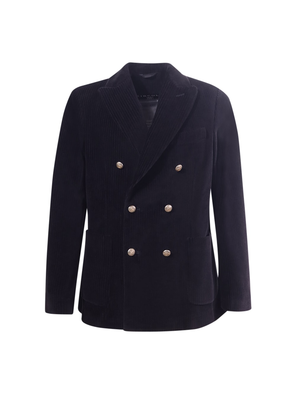 Shop Circolo 1901 Double-breasted Circolo Jacket In Black