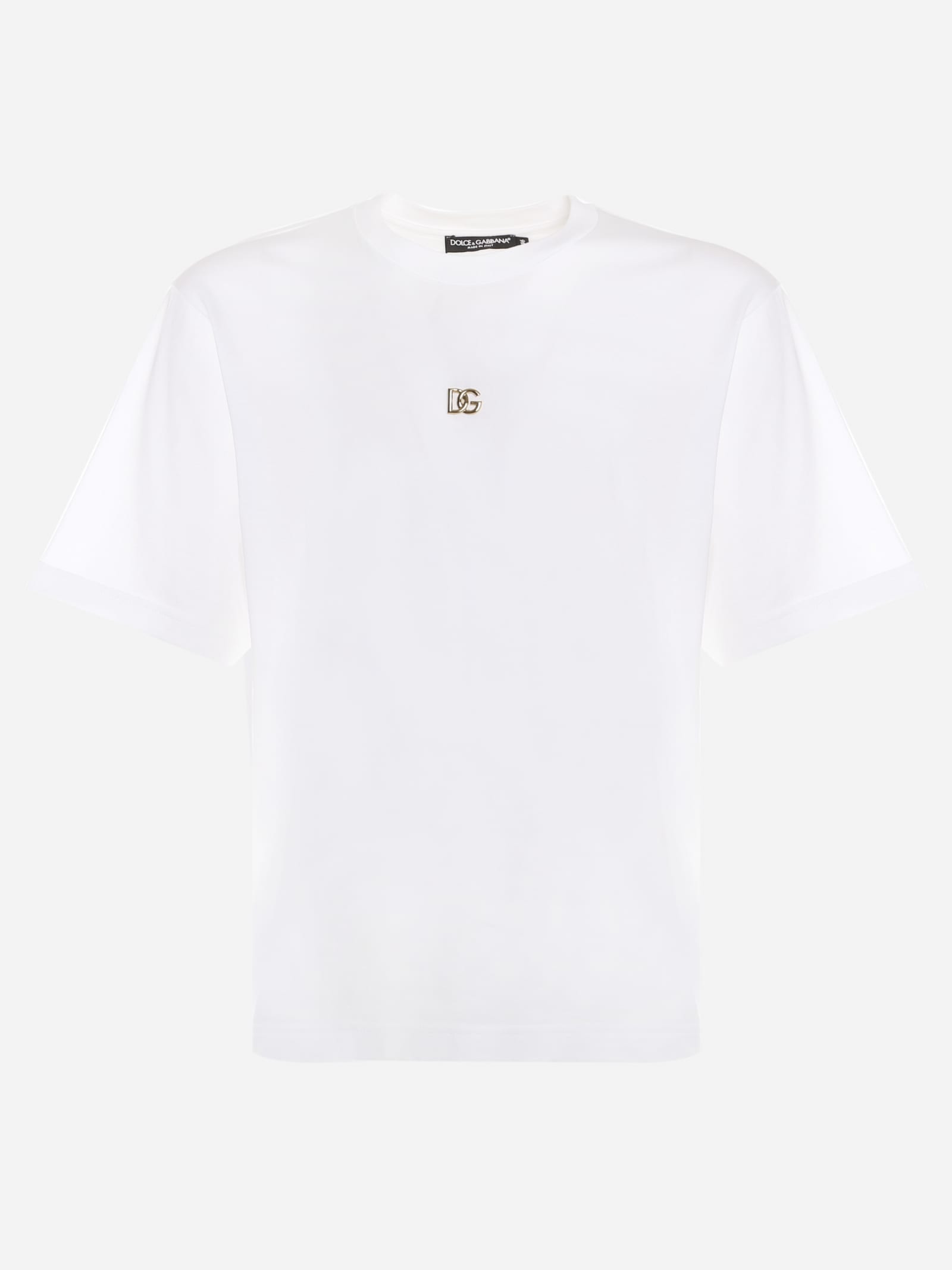 Dolce & Gabbana Cotton T-shirt With Three-dimensional Logo