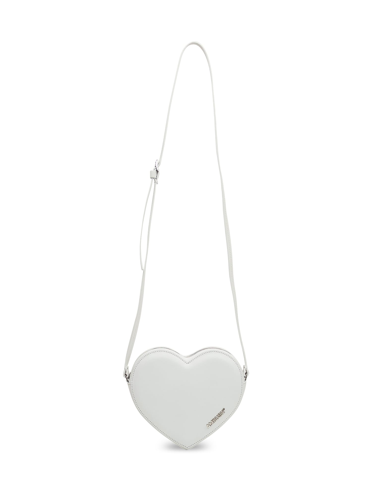 Ambush Flat Heart Crossbody Bag in White