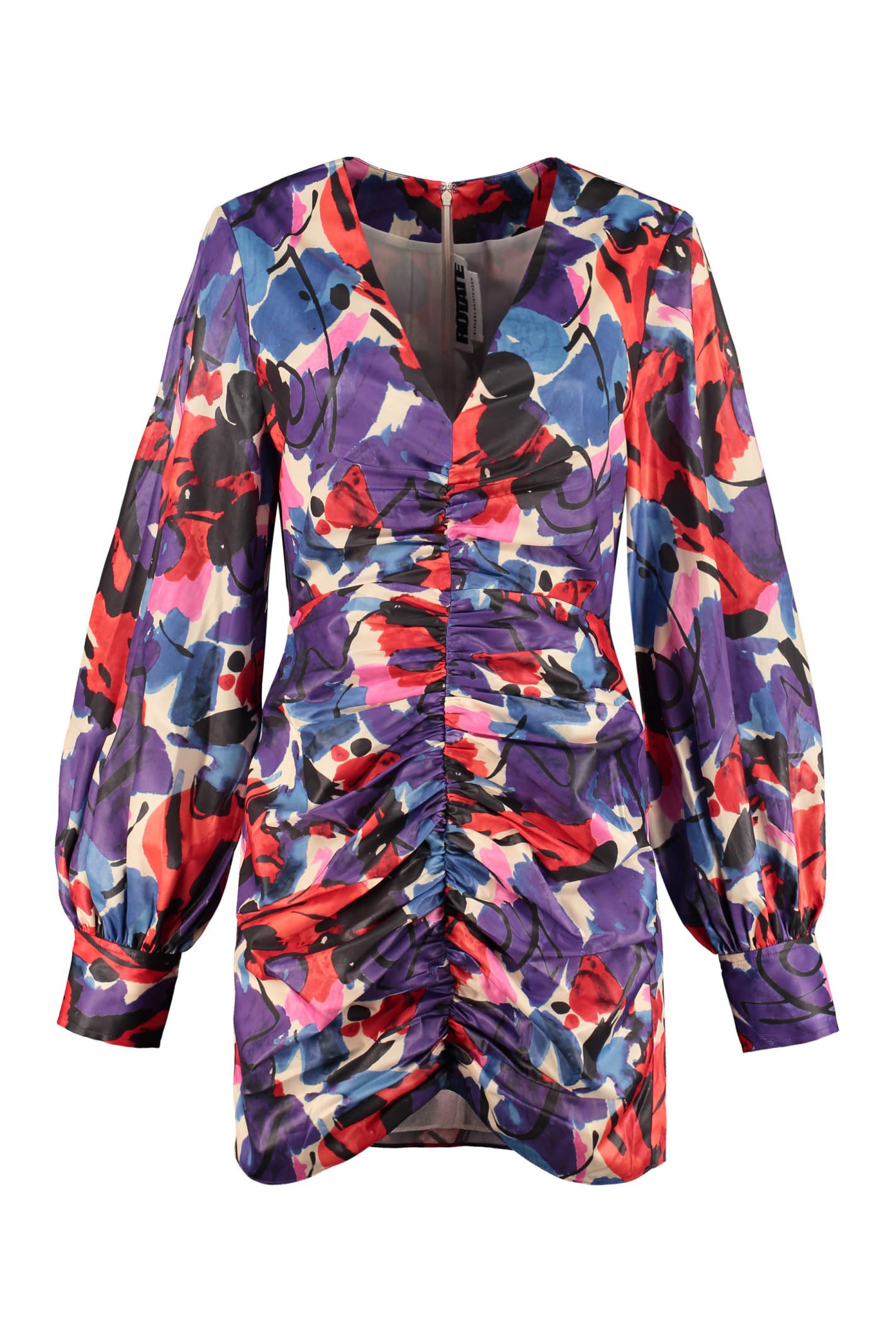 Photo of  Rotate by Birger Christensen Dolly Multicolor Print Mini Dress- shop Rotate by Birger Christensen Dresses, Mini Dresses online sales