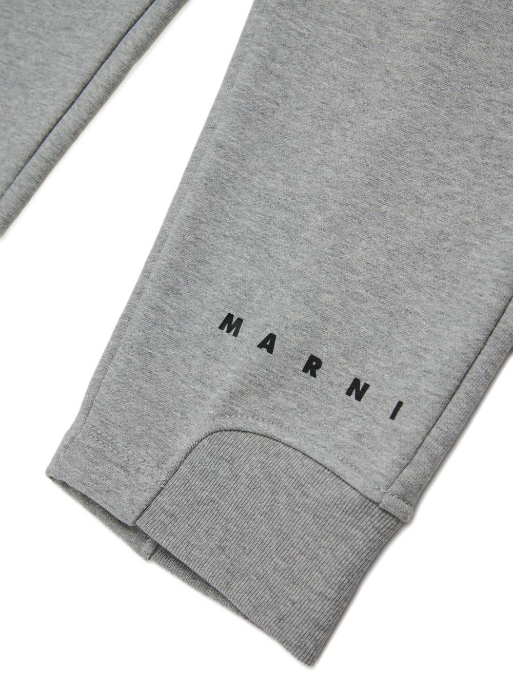 Marni Kids Gray Fleece Trousers In Gray