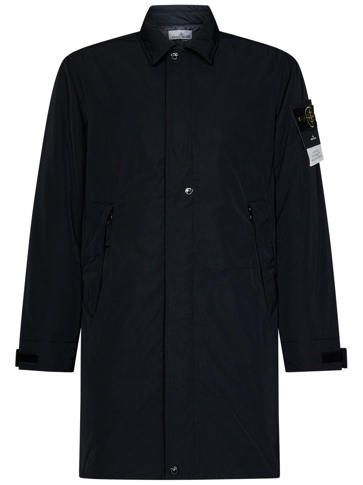 STONE ISLAND LONG-SLEEVED BUTTON-UP COAT