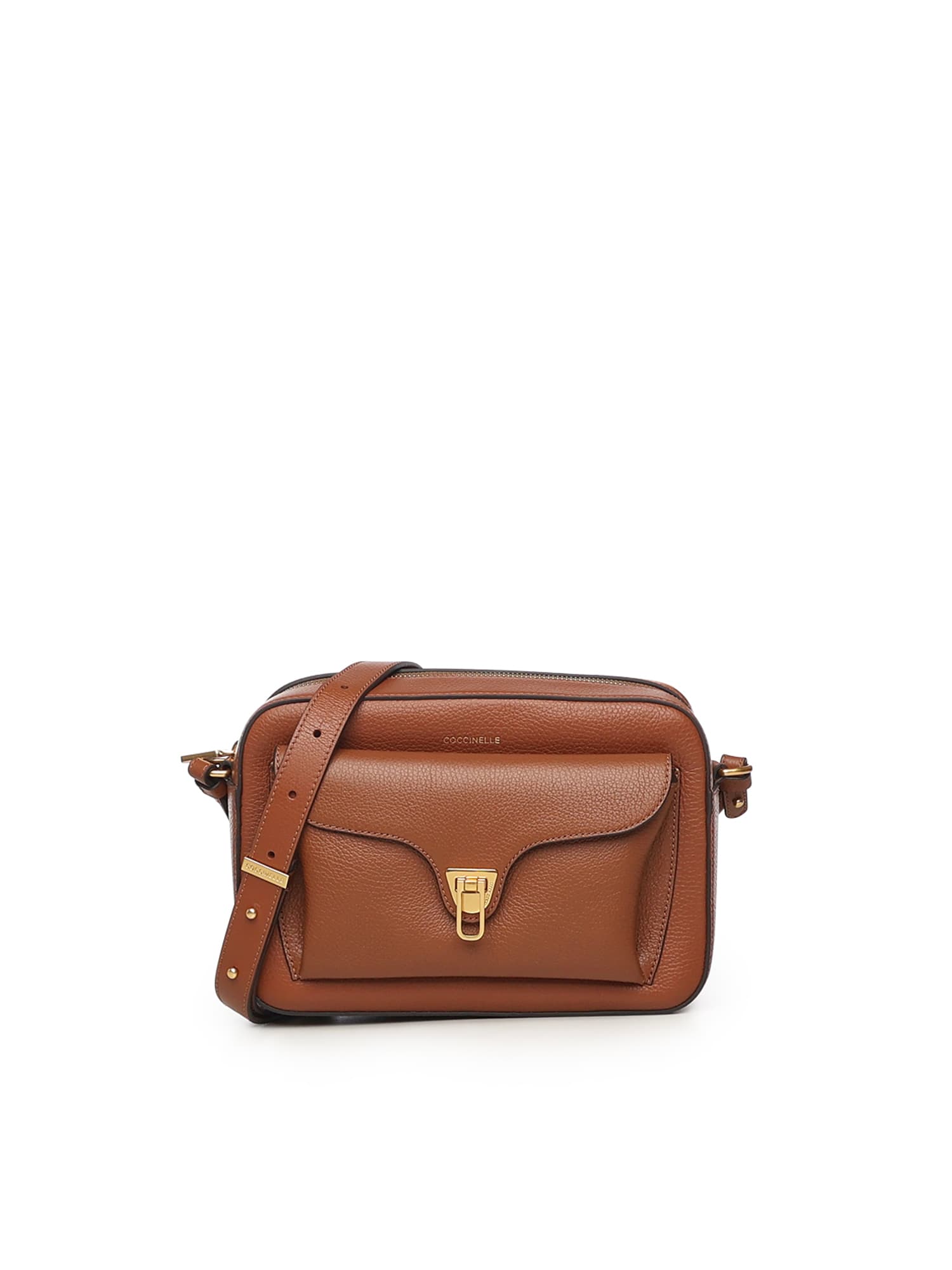 Coccinelle Beat Leather Bag In Brown