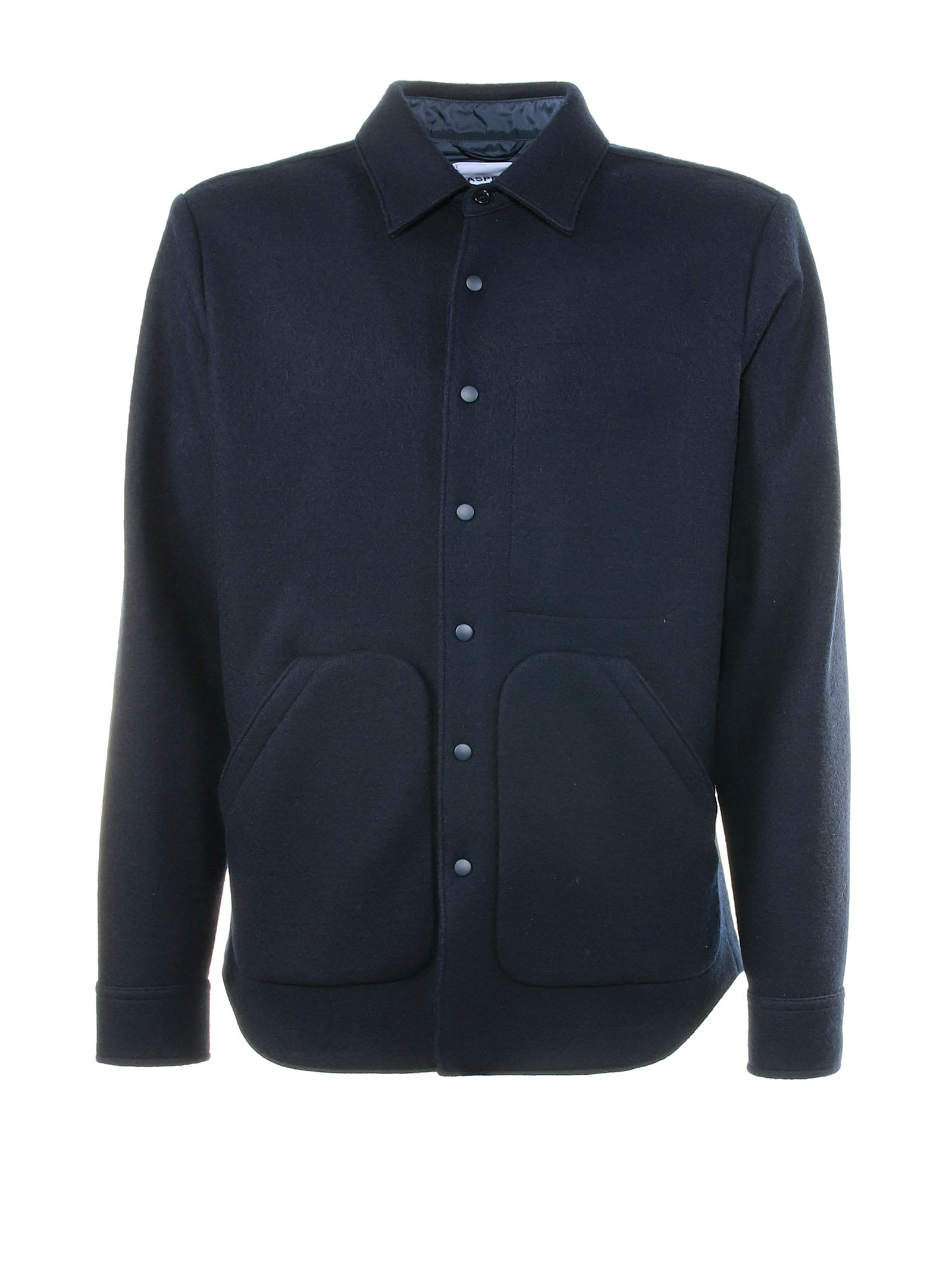 Aspesi Jacket With Buttons In Navy