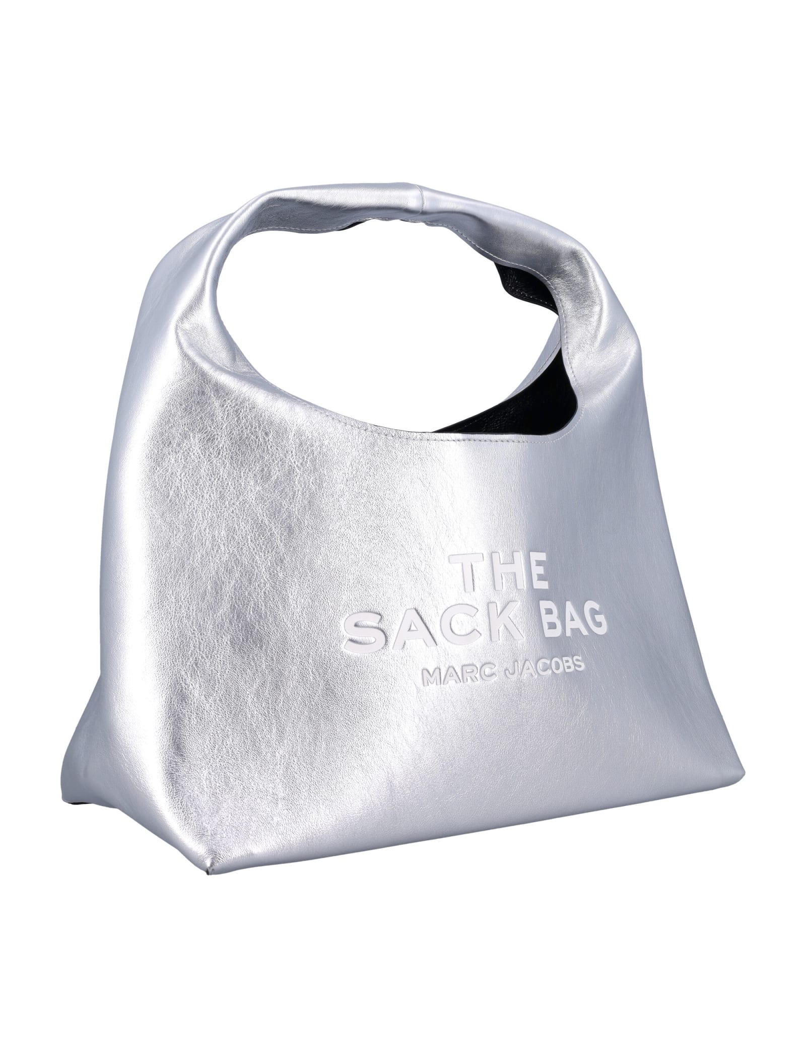 Shop Marc Jacobs The Sack Bag Metallic In Silver