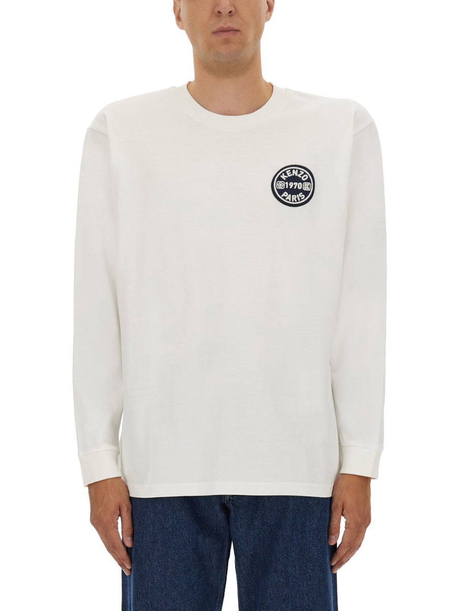 Kenzo Long-sleeved T-shirt In White