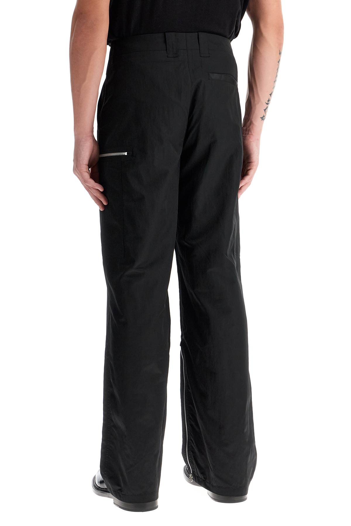 Shop Our Legacy Tactical Cargo Pants In Technical Satin Fabric In Black High Gloss Sateen (black)