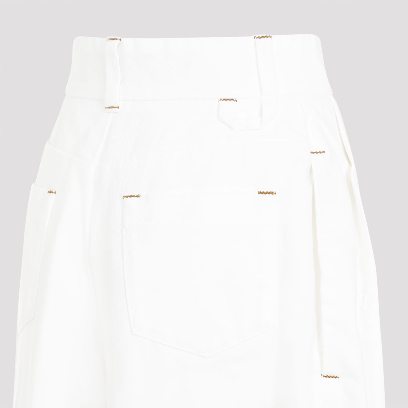 Jacquemus Women Le De-nimes Curzi Jeans In White